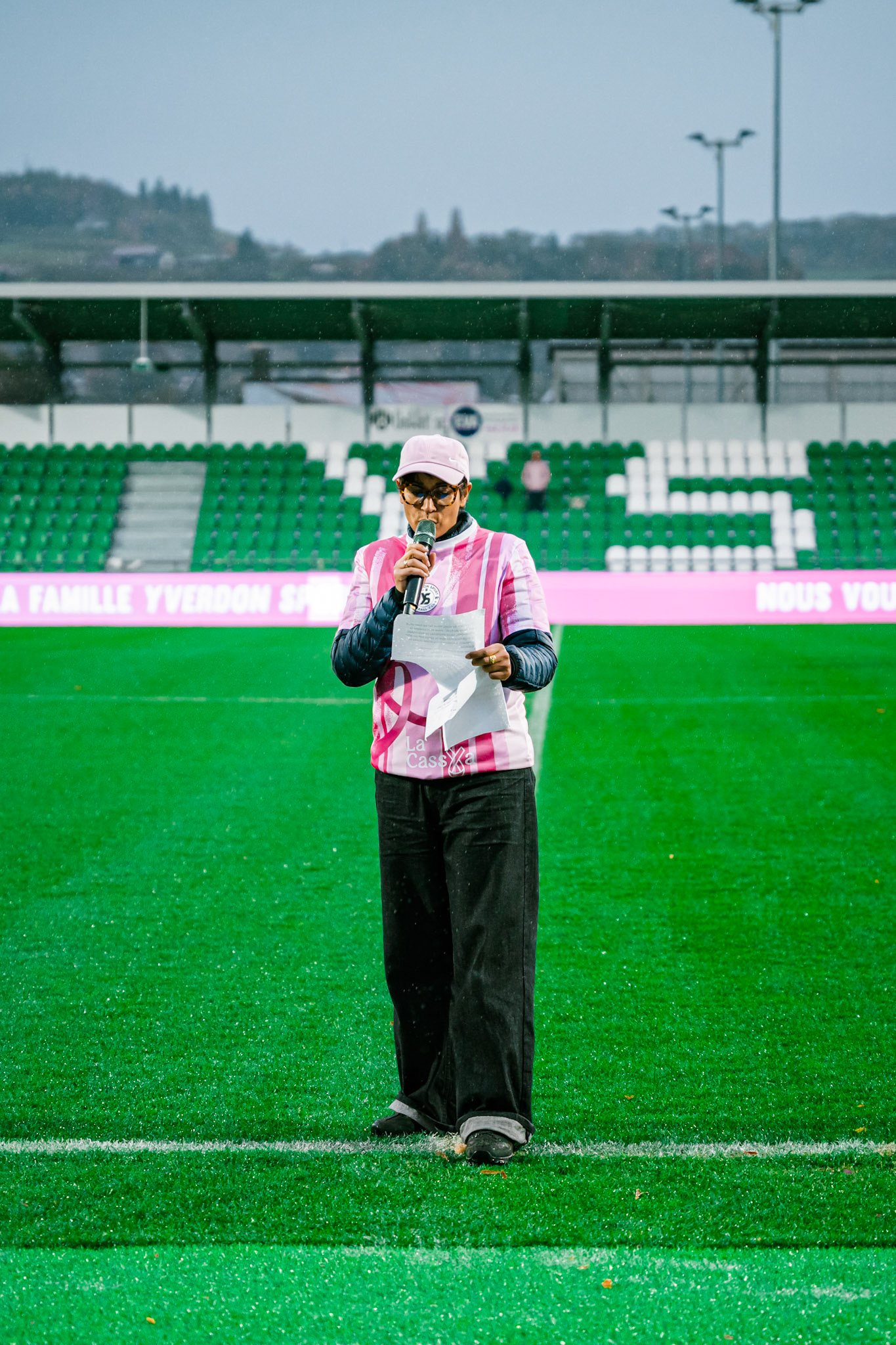 Match de championnat LNB féminine opposant Yverdon Sport FC et le FC Lugano au Stade Municipal, Yverdon-les-Bains. (Christian António / LibsVisuals.com)