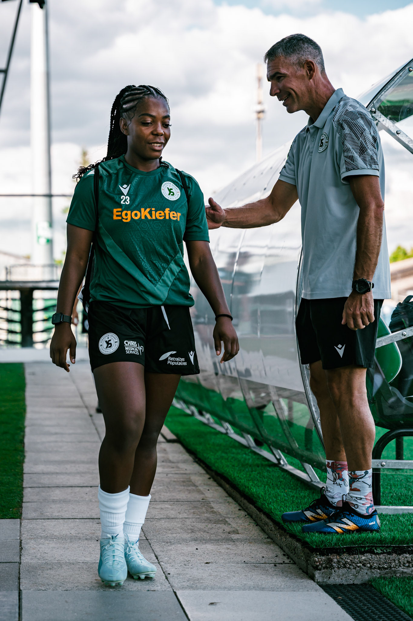 Match championnat LNB féminine opposant Yverdon Sport FC et FC Schlieren au Stade Municipal. (Christian António/LibsVisuals.com)