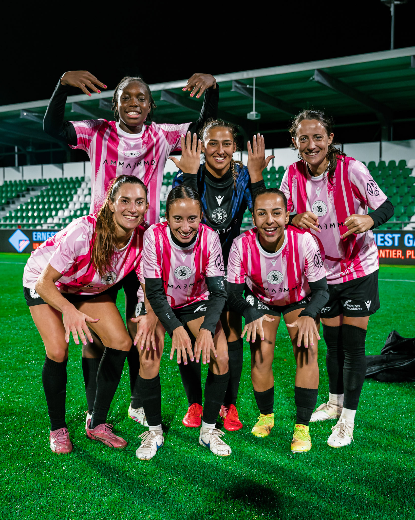 Match de championnat LNB féminine opposant Yverdon Sport FC et le FC Lugano au Stade Municipal, Yverdon-les-Bains. (Christian António / LibsVisuals.com)