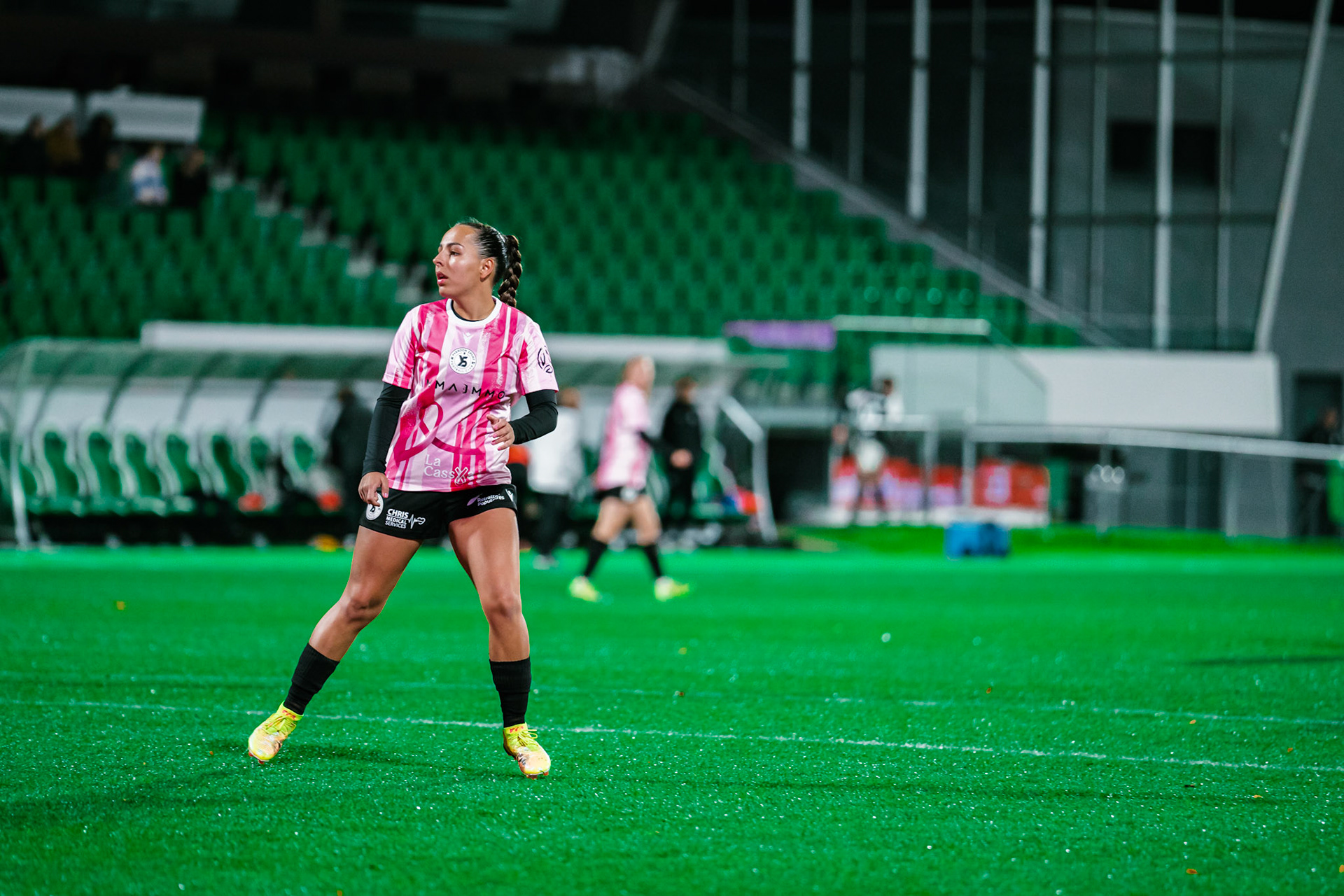 Match de championnat LNB féminine opposant Yverdon Sport FC et le FC Lugano au Stade Municipal, Yverdon-les-Bains. (Christian António / LibsVisuals.com)