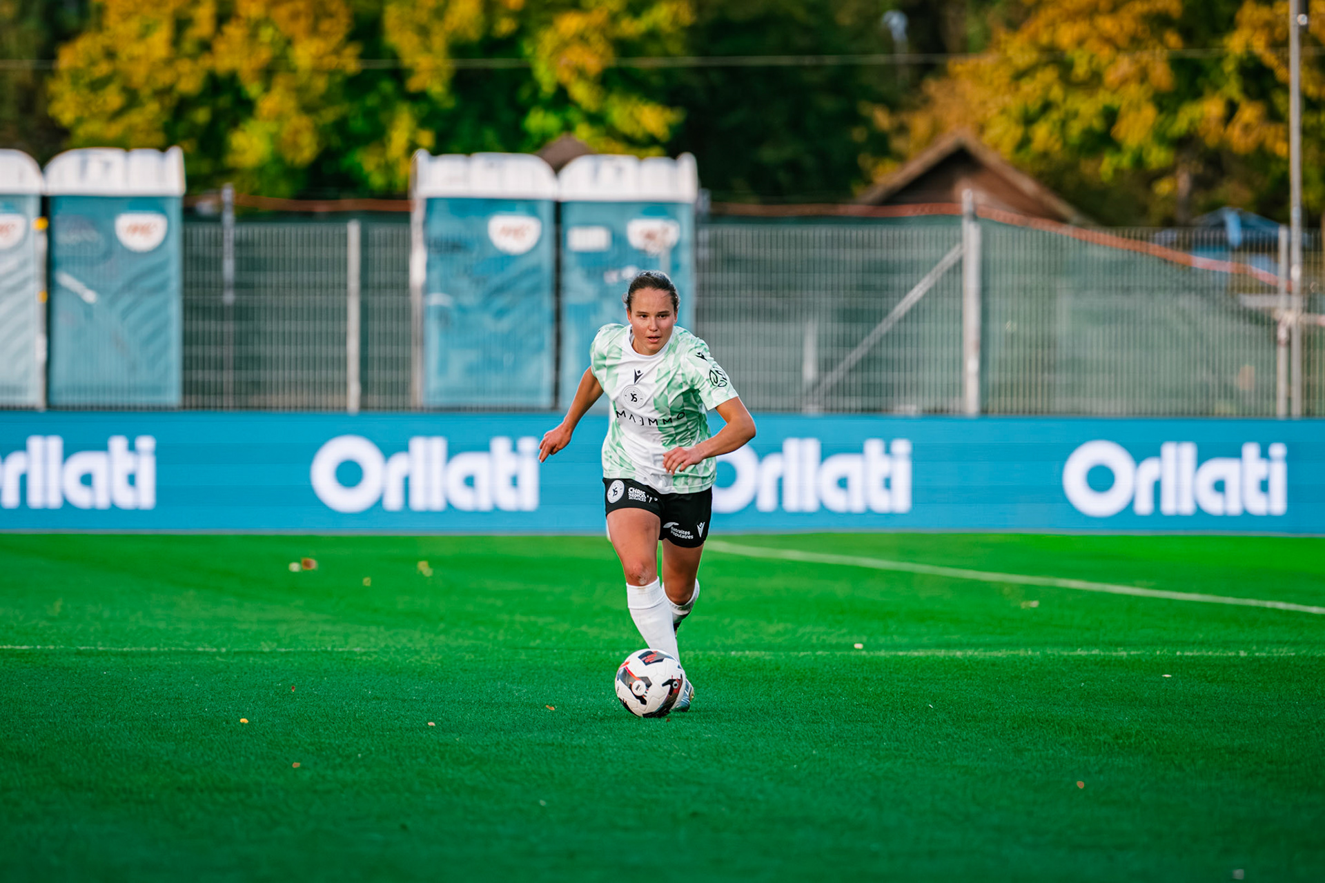 Match championnat LNB féminine opposant Yverdon Sport FC et FC Oerlikon/Polizei ZH 1 au Stade Municipal. (Christian António/LibsVisuals.com)