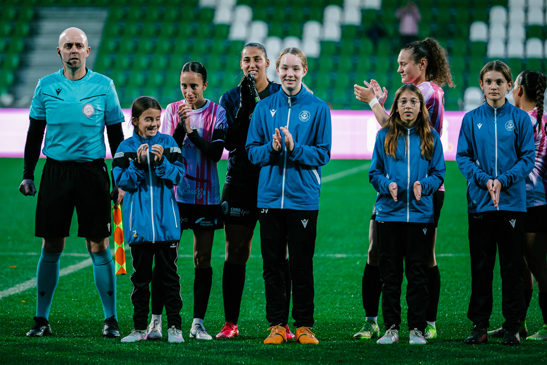 Match de championnat LNB féminine opposant Yverdon Sport FC et le FC Lugano au Stade Municipal, Yverdon-les-Bains. (Christian António / LibsVisuals.com)