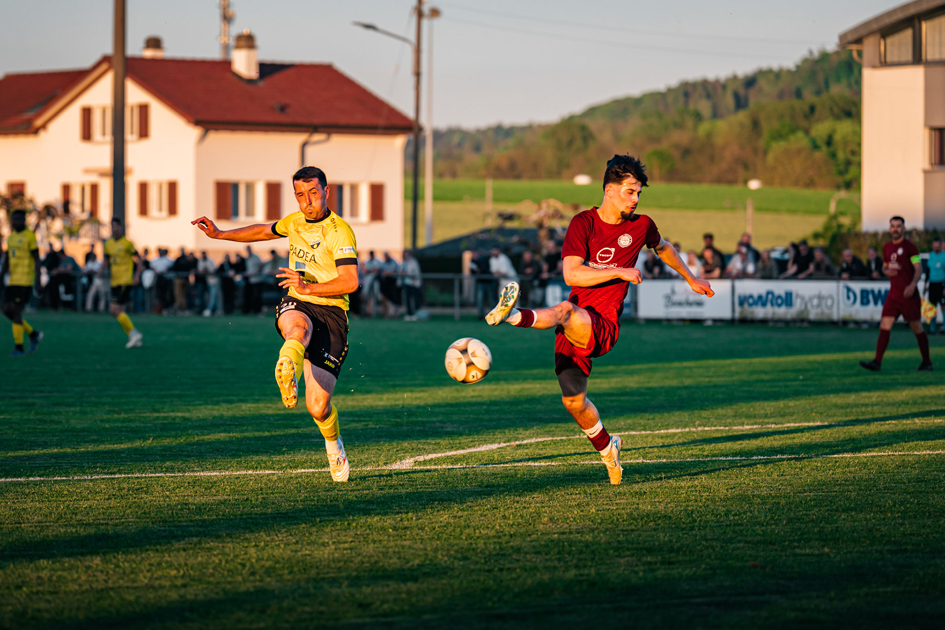 FC Domdidier et FC Cugy-Montet-Aumont-Murist I au Stade du Pâquier. (Christian António/LibsVisuals.com)