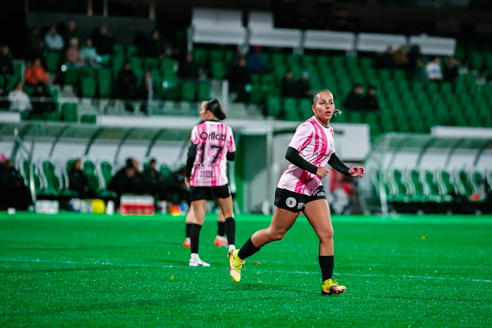 Match de championnat LNB féminine opposant Yverdon Sport FC et le FC Lugano au Stade Municipal, Yverdon-les-Bains. (Christian António / LibsVisuals.com)