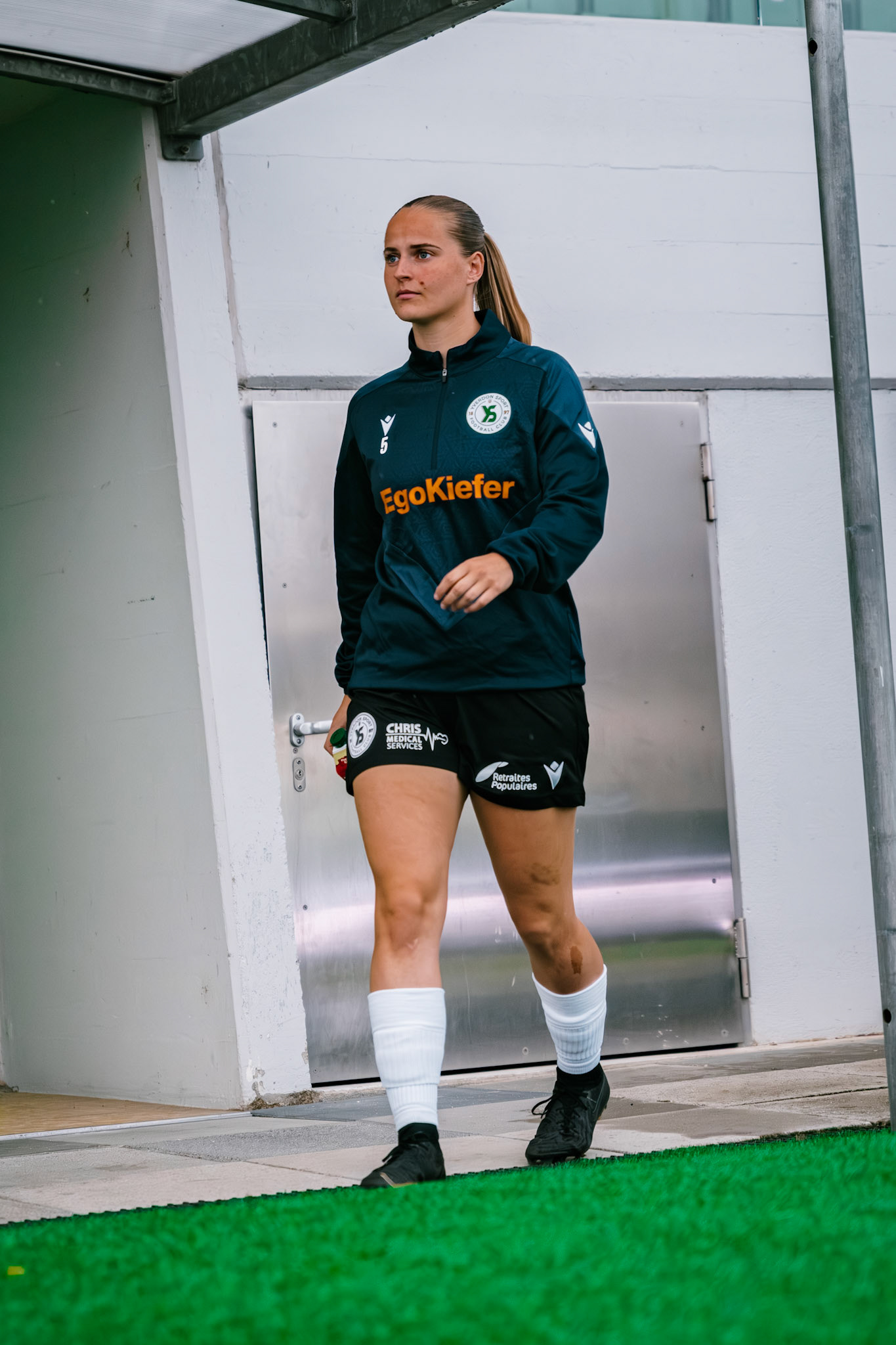 Match championnat LNB féminine opposant Yverdon Sport FC et FC Oerlikon/Polizei ZH 1 au Stade Municipal. (Christian António/LibsVisuals.com)