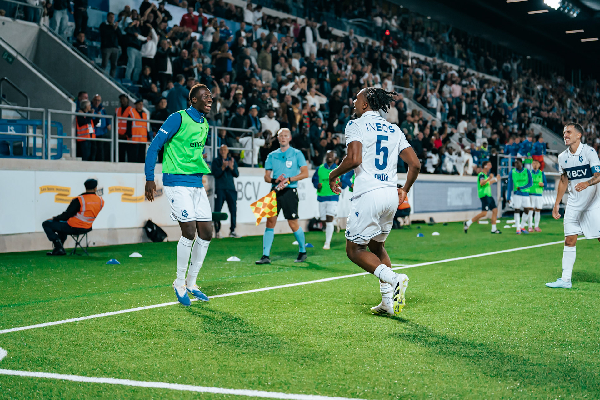 Match aller du tour de barrage de l’UEFA Europa Conference League 2025/26 opposant Lausanne-Sport et le Beşiktaş JK au Stade de la Tuilière. (Christian António/LibsVisuals.com)