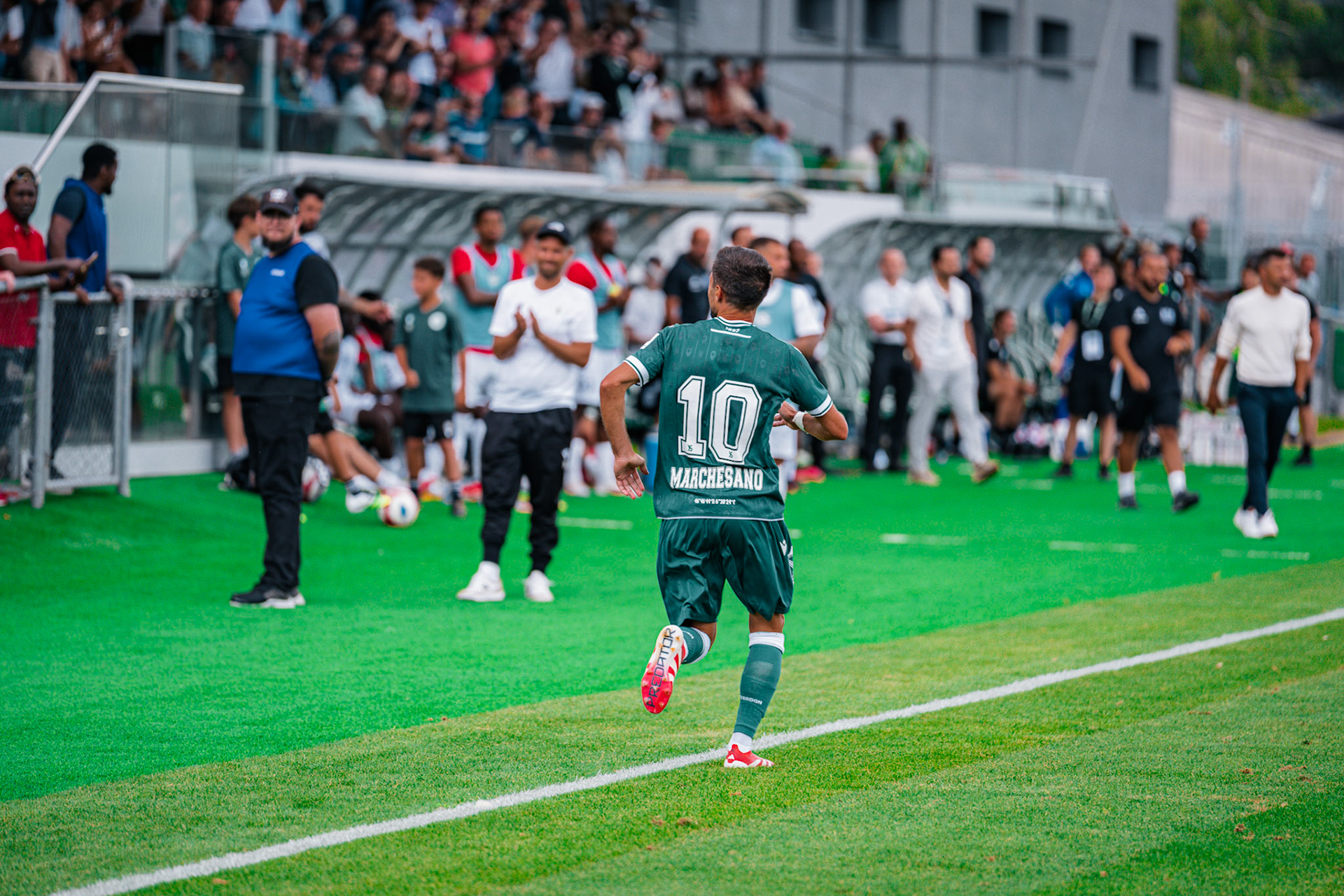 Match opposant Yverdon Sport FC face au Stade Lausanne Ouchy au Stade Municipal. (Christian António/LibsVisuals.com)