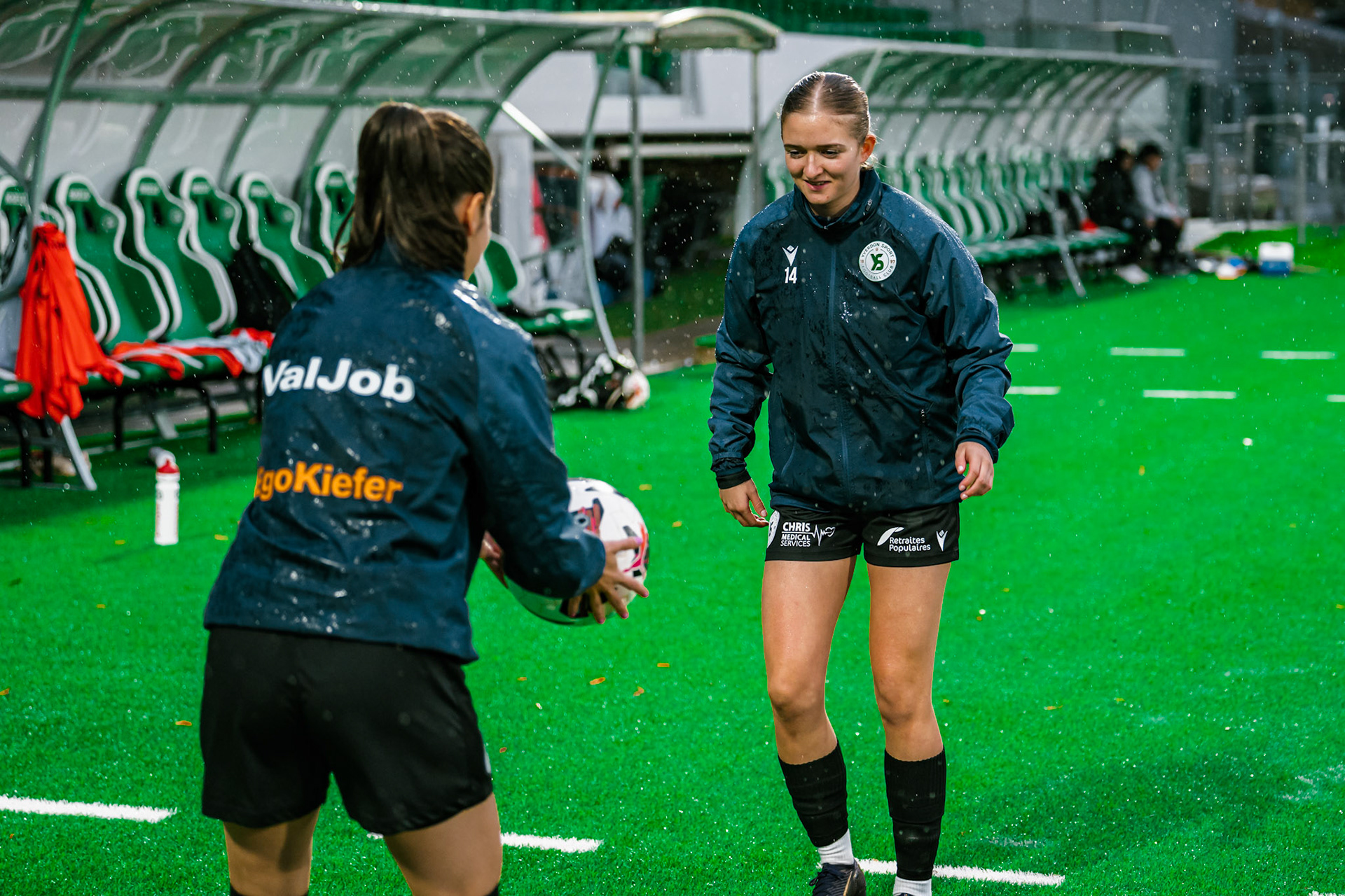 Match de championnat LNB féminine opposant Yverdon Sport FC et le FC Lugano au Stade Municipal, Yverdon-les-Bains. (Christian António / LibsVisuals.com)