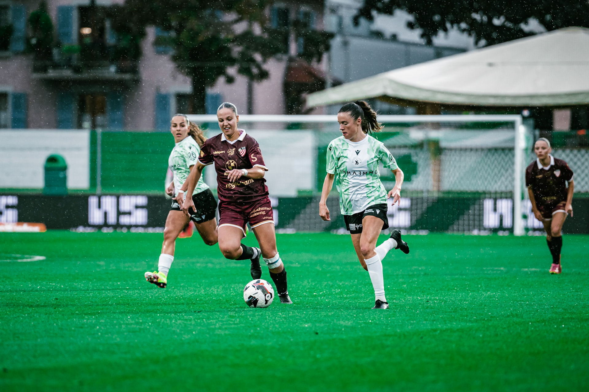 Match championnat LNB féminine opposant Yverdon Sport FC et FC Solothurn Frauen au Stade Municipal. (Christian António/LibsVisuals.com)
