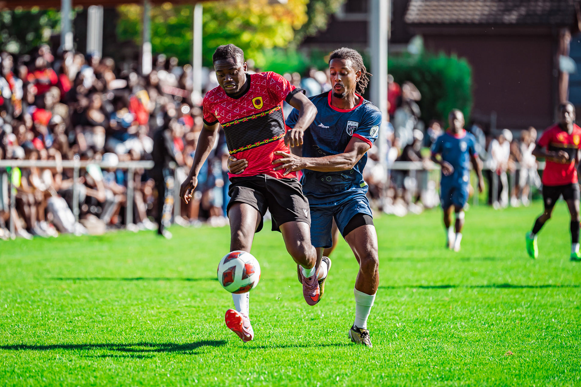 Match amical opposant l’Angola et le Cap-Vert (CanFribourg) au Terrain Communal de Corminboeuf. (Christian António/LibsVisuals.com)