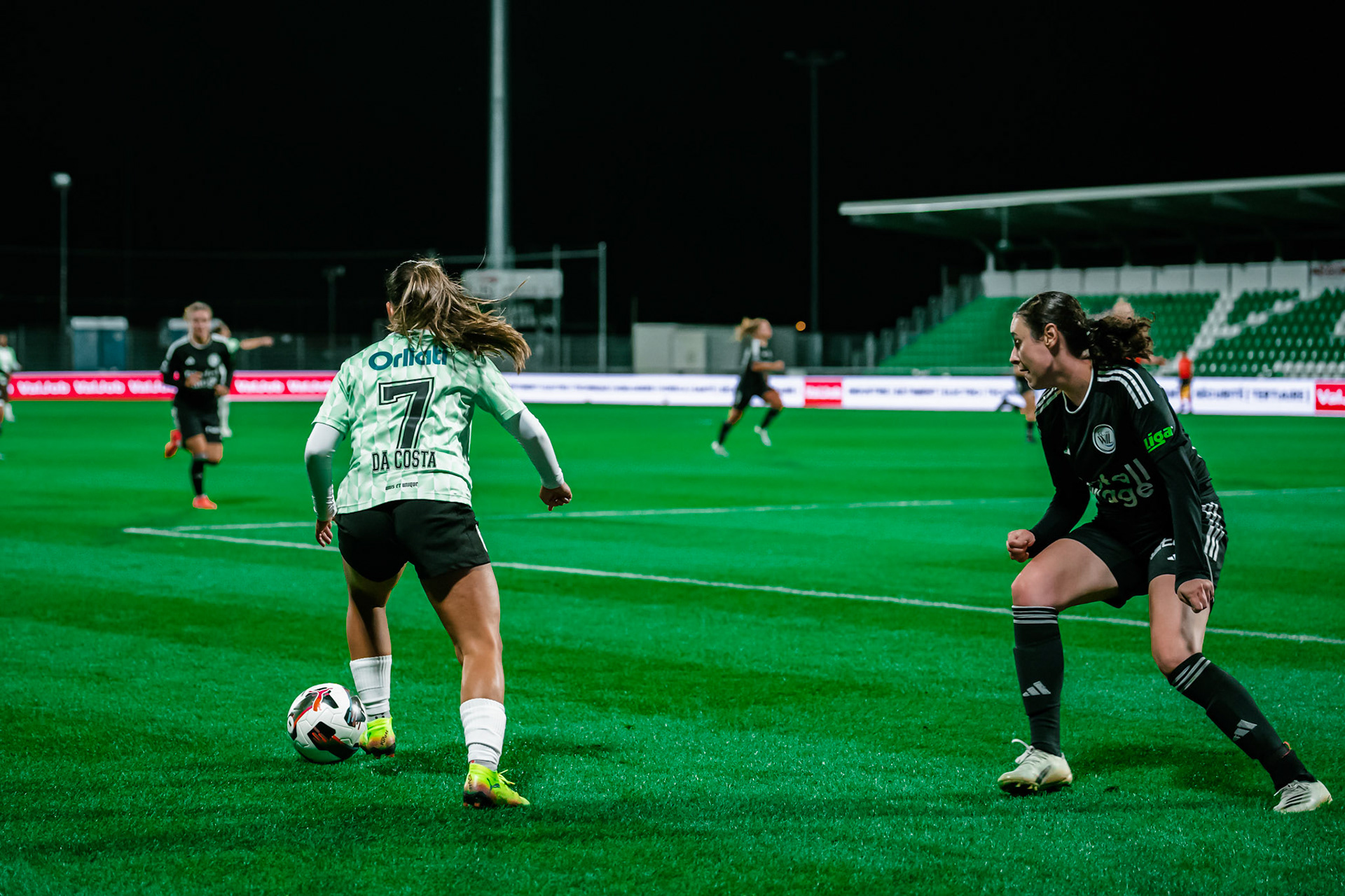 Match de championnat LNB (féminine) opposant Yverdon Sport FC et FC Wil 1900 au Stade Municipal, Yverdon. (Christian António/LibsVisuals.com)