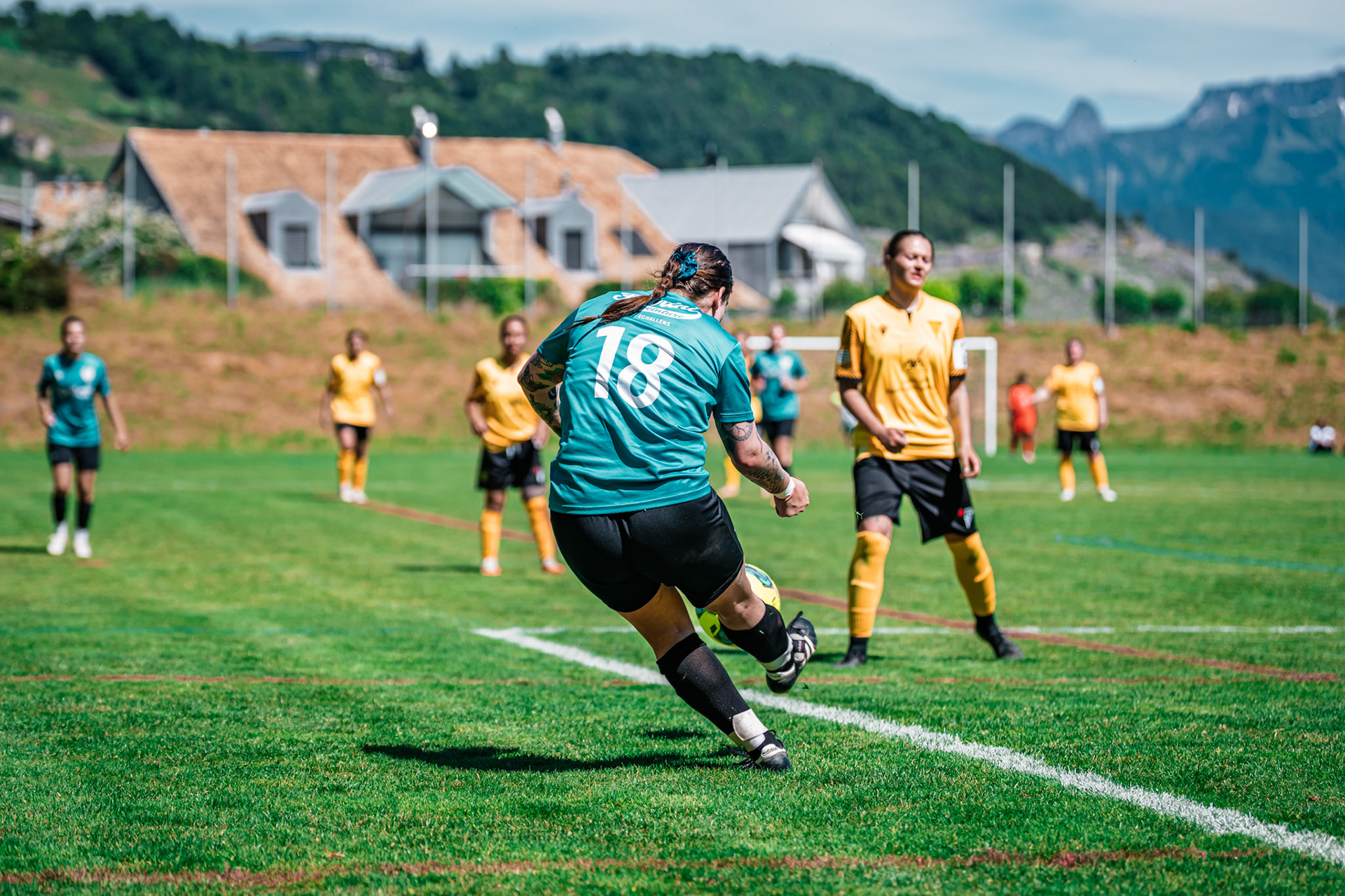 FC Aigle - FC Echallens Région I au Stade des Ruvines. (Christian António/LibsVisuals.com)
