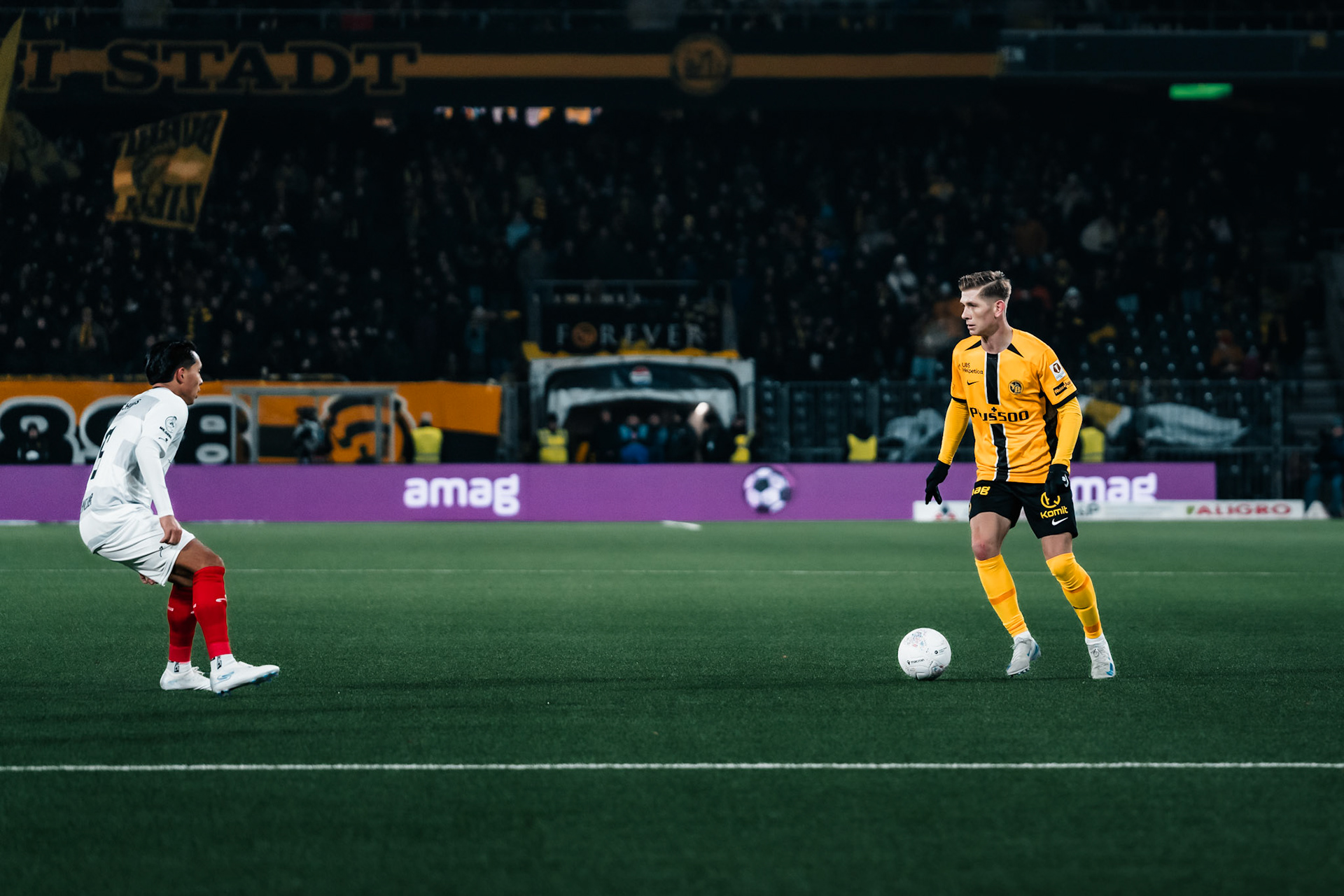 Lukasz Lakomy, Milieu du BSC Young Boys lors du match entre BSC Young Boys et FC Winterthur au Stadion Wankdorf. (Christian António/LibsVisuals.com)