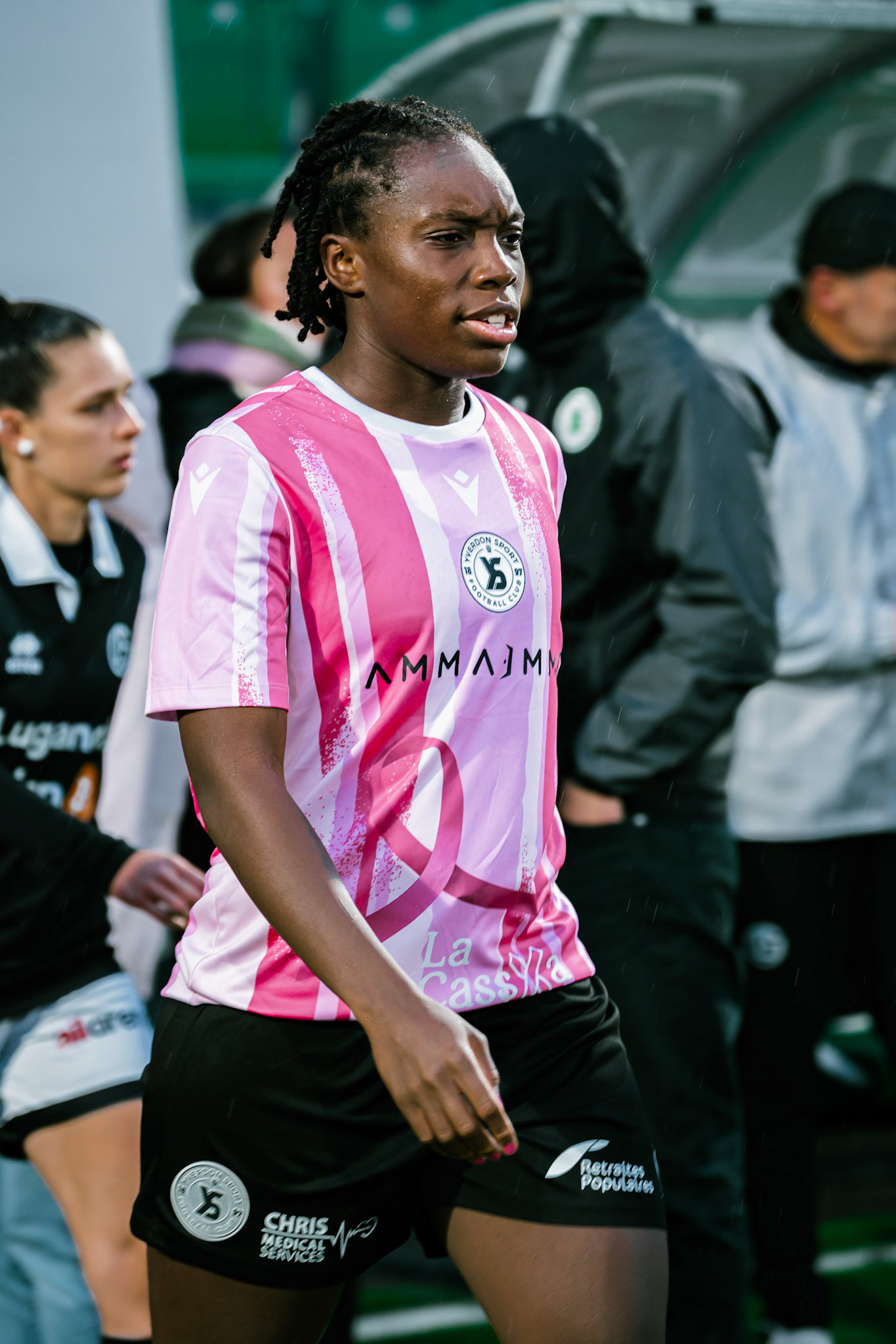 Match de championnat LNB féminine opposant Yverdon Sport FC et le FC Lugano au Stade Municipal, Yverdon-les-Bains. (Christian António / LibsVisuals.com)