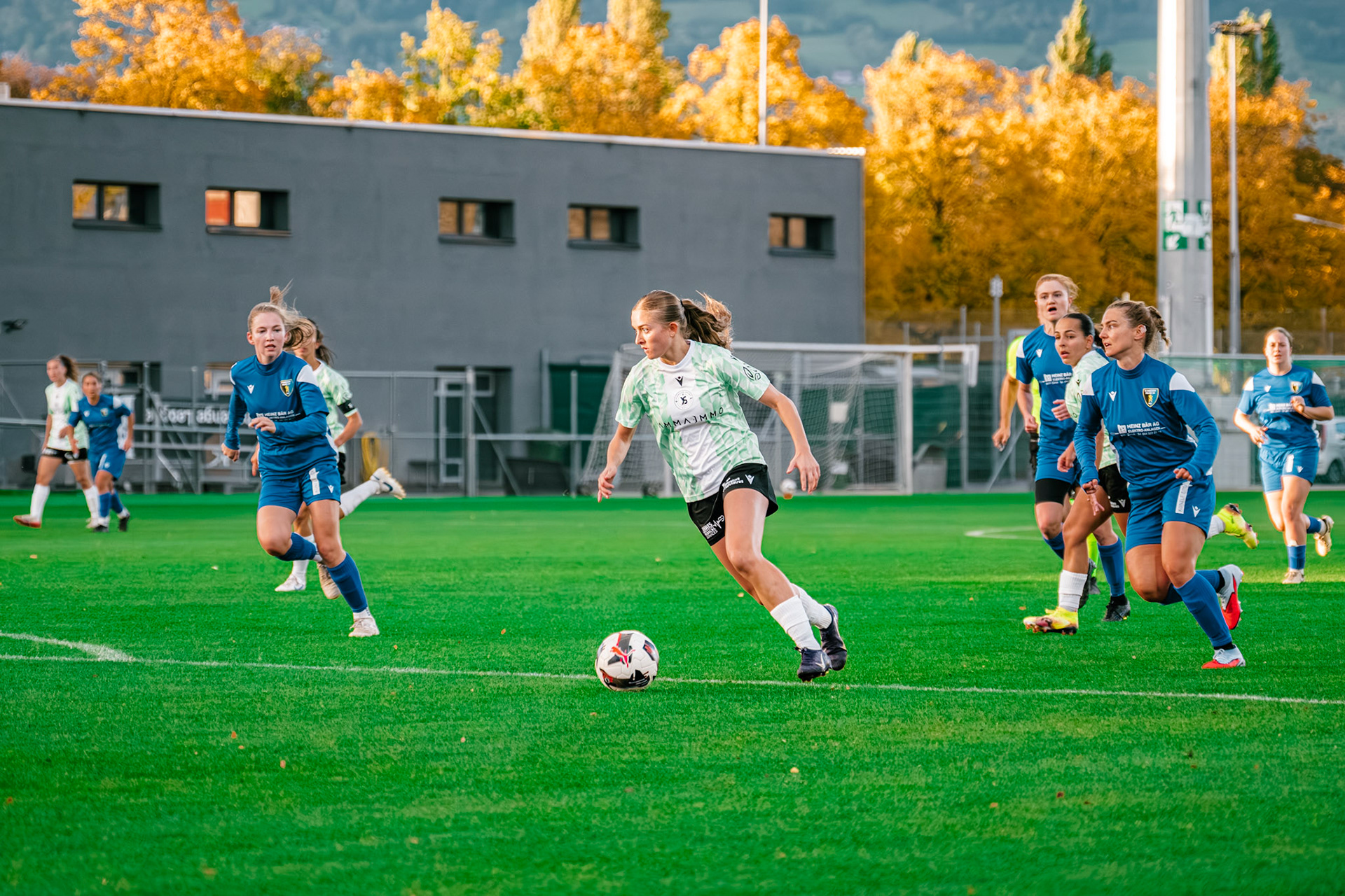 Match championnat LNB féminine opposant Yverdon Sport FC et FC Oerlikon/Polizei ZH 1 au Stade Municipal. (Christian António/LibsVisuals.com)