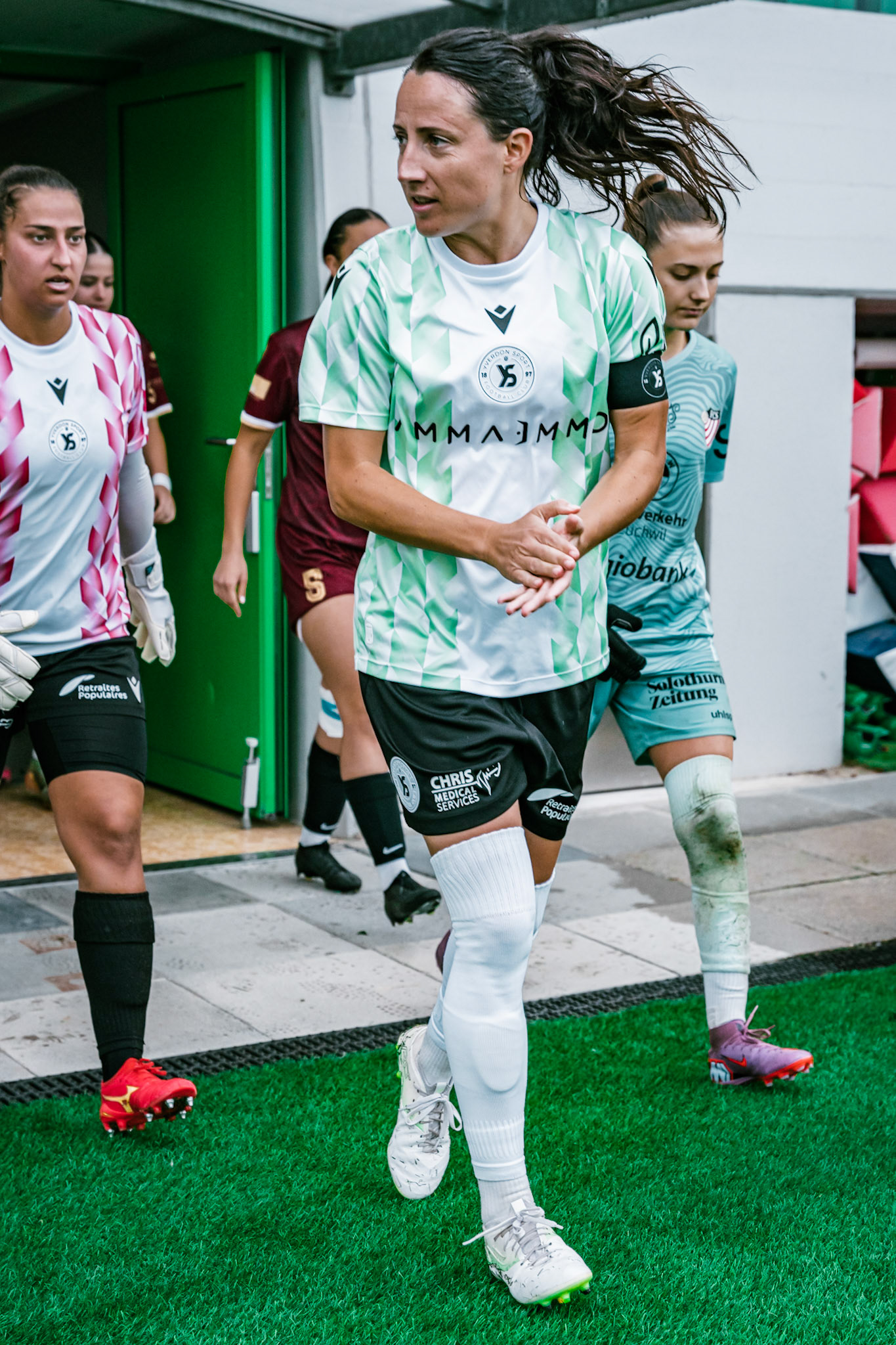 Match championnat LNB féminine opposant Yverdon Sport FC et FC Solothurn Frauen au Stade Municipal. (Christian António/LibsVisuals.com)