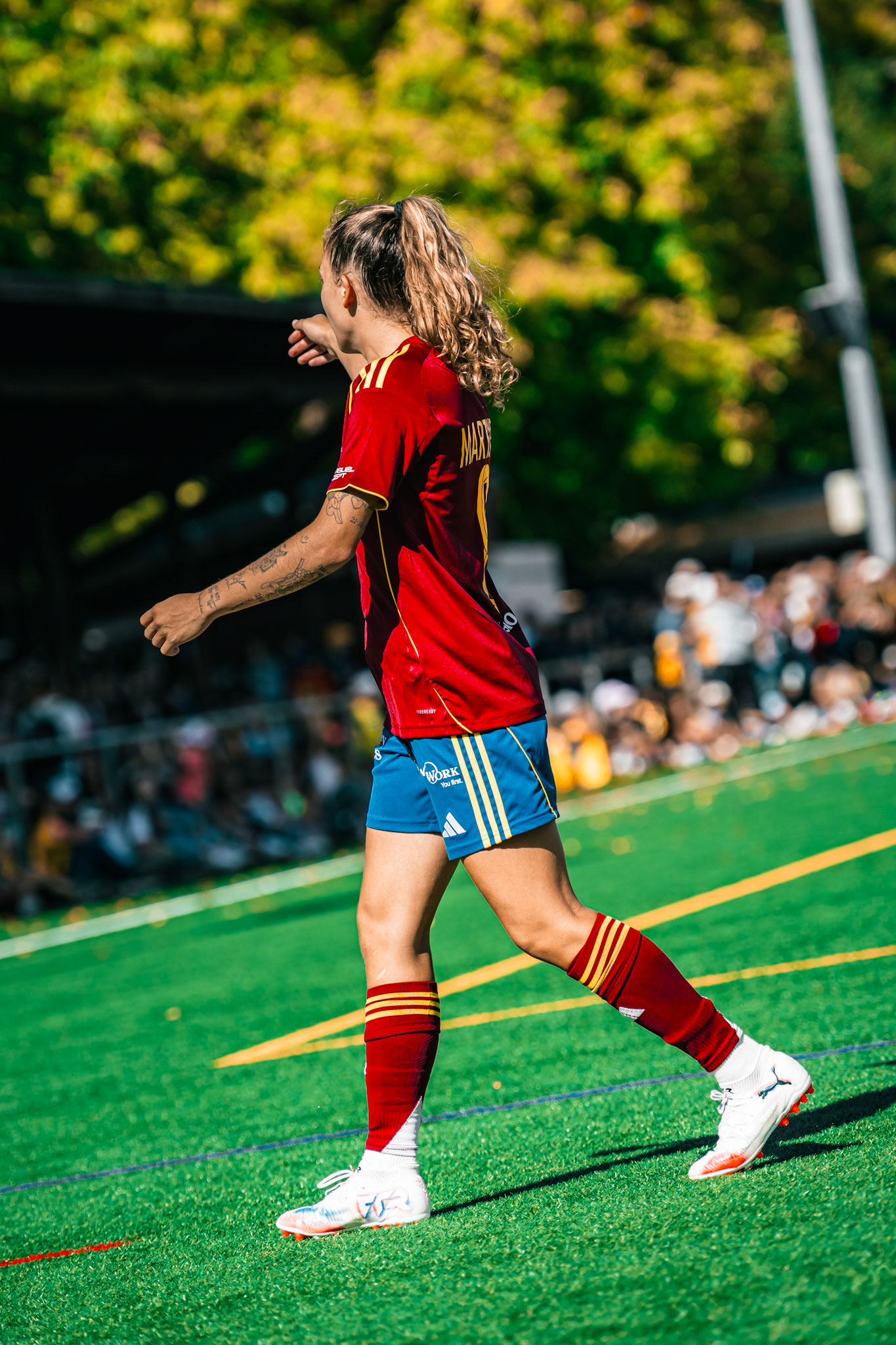 Match de l’AXA Women’s Super League opposant BSC YB Frauen et Servette FC Chênois Féminin au Spitalacker (Kunstrasenfeld), Bern. (Christian António/LibsVisuals.com)