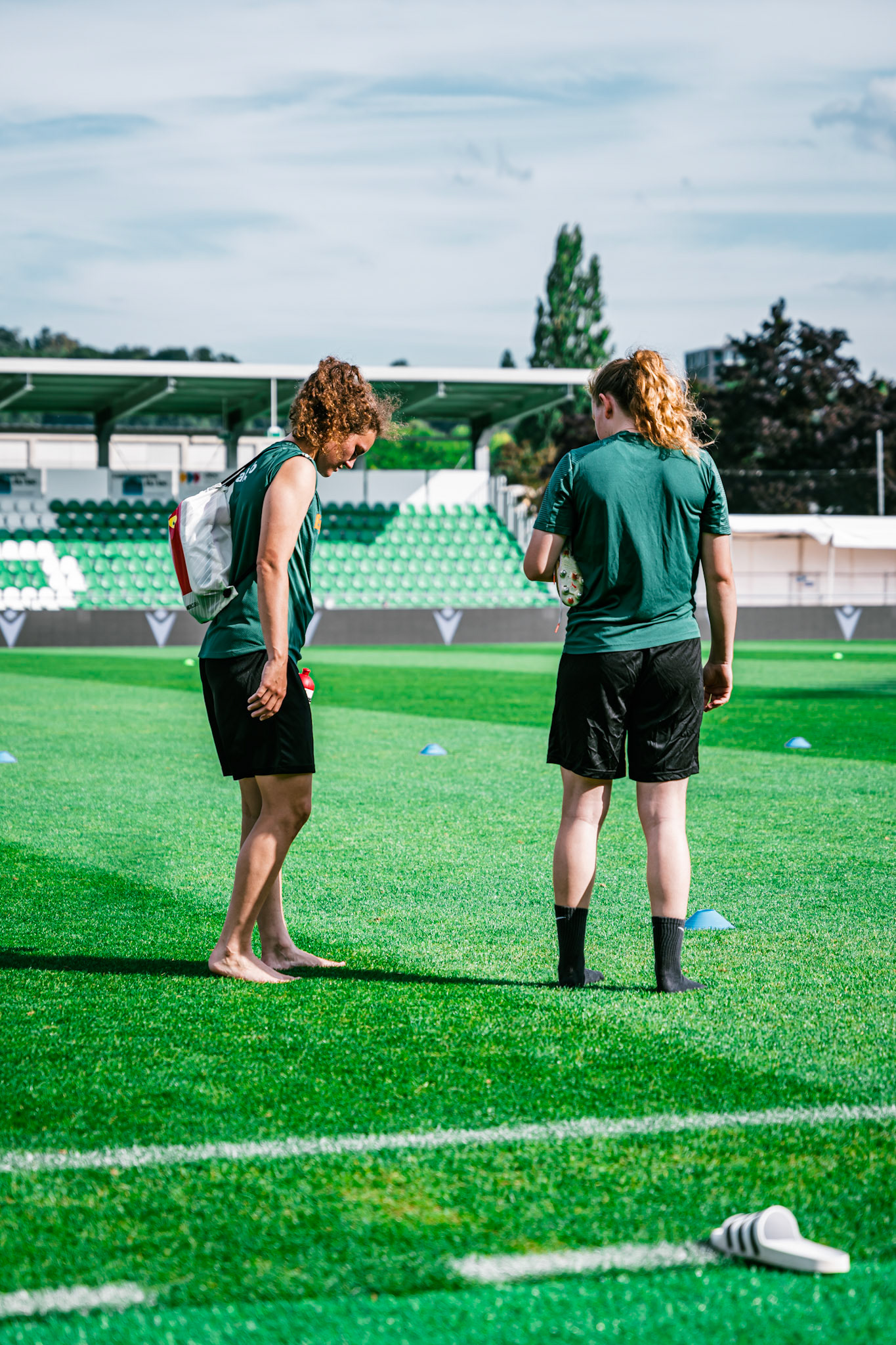 Match championnat LNB féminine opposant Yverdon Sport FC et FC Schlieren au Stade Municipal. (Christian António/LibsVisuals.com)