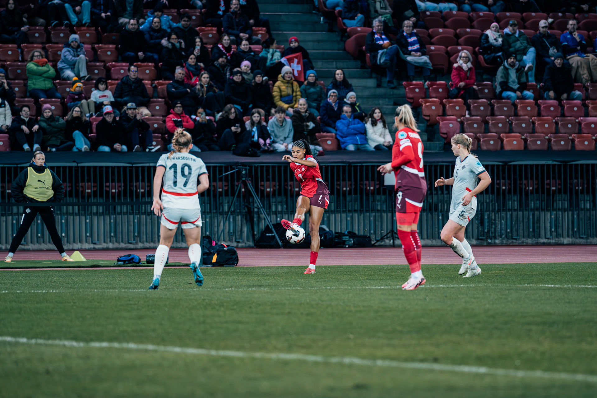 UEFA Women's Nations League Suisse - Islande au Stadion Letzigrund. (Christian António/LibsVisuals.com)