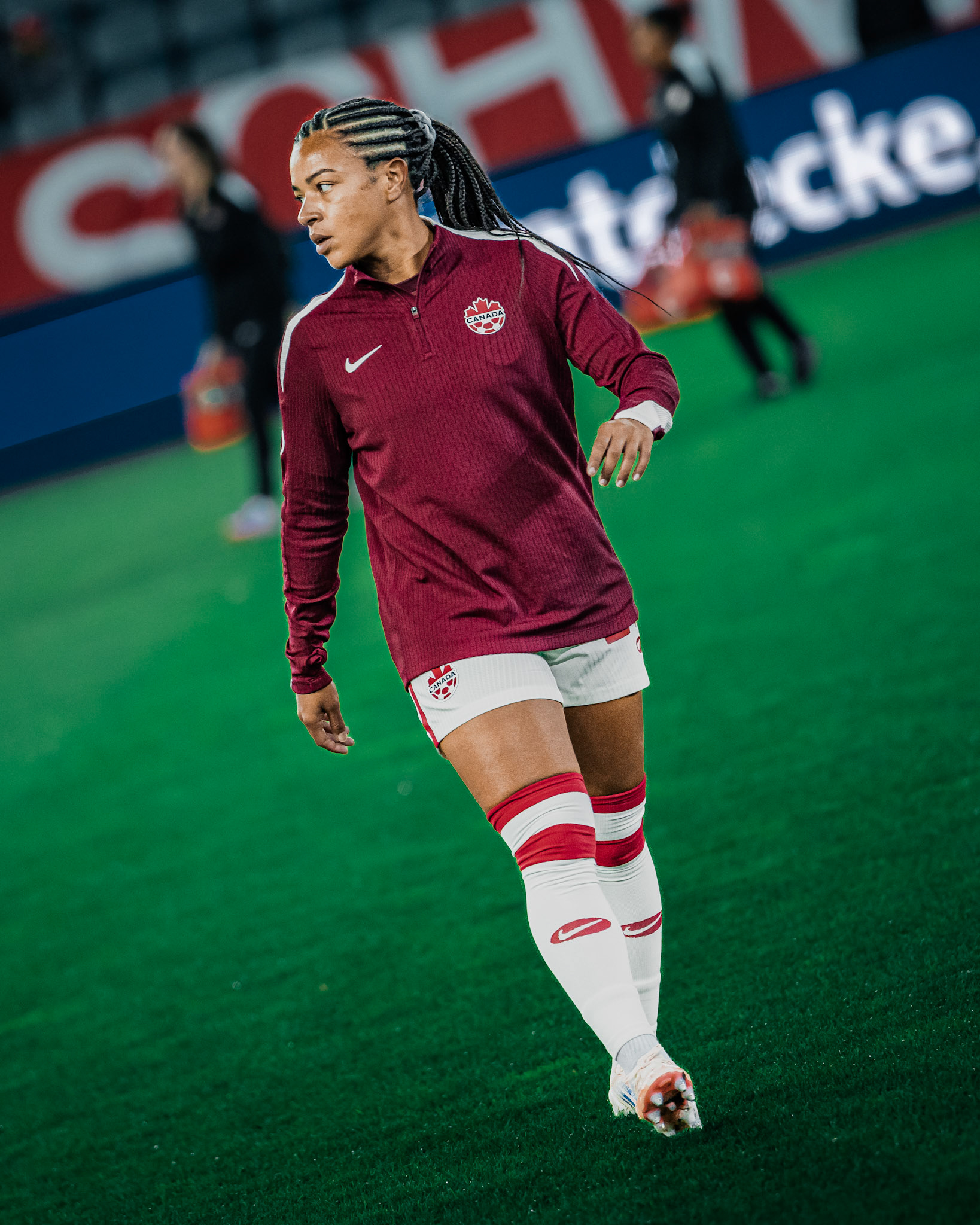 Match international opposant l’équipe nationale féminine de Suisse à l’équipe du Canada à la swissporarena, Luzern. (Christian António/LibsVisuals.com)