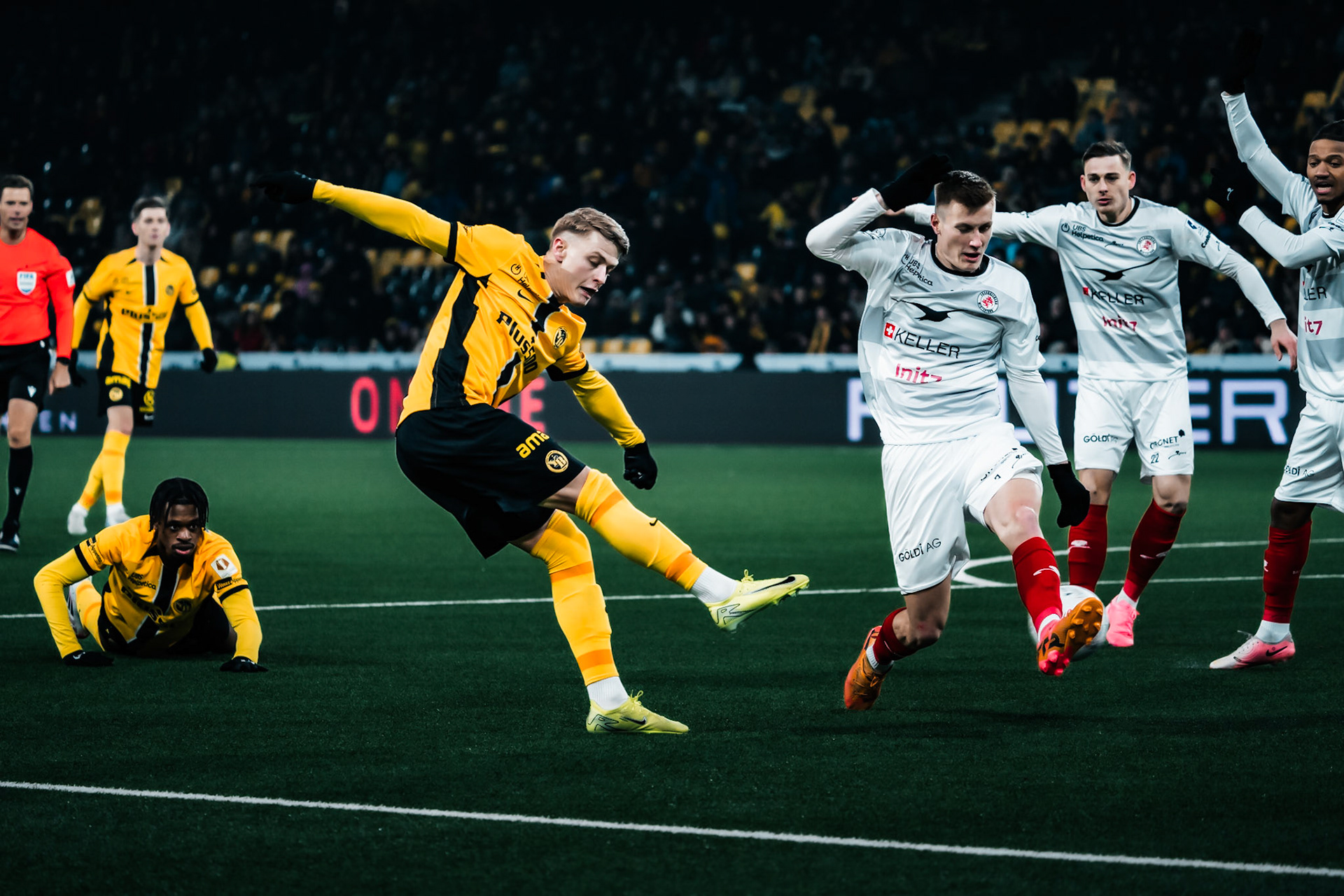 Lewin Blum, Défenseur du BSC Young Boys lors du match entre BSC Young Boys et FC Winterthur au Stadion Wankdorf. (Christian António/LibsVisuals.com)