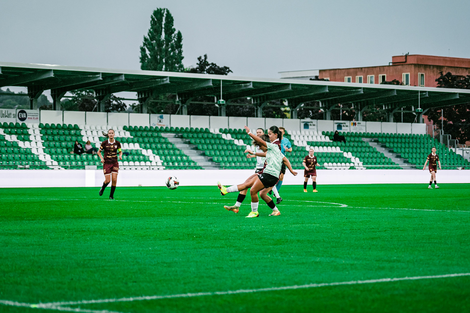 Match championnat LNB féminine opposant Yverdon Sport FC et FC Solothurn Frauen au Stade Municipal. (Christian António/LibsVisuals.com)