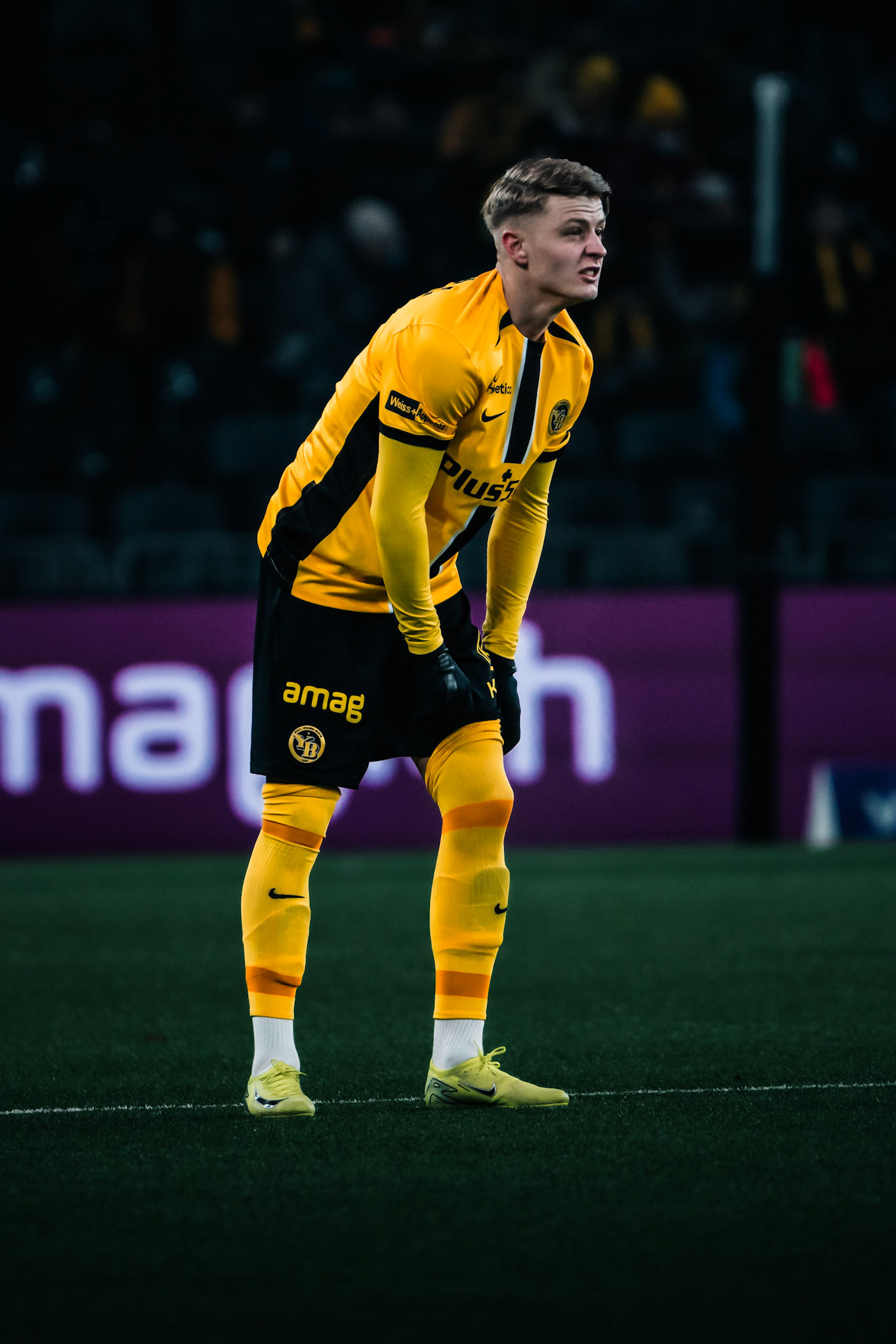 Lewin Blum, Défenseur du BSC Young Boys lors du match entre BSC Young Boys et FC Winterthur au Stadion Wankdorf. (Christian António/LibsVisuals.com)