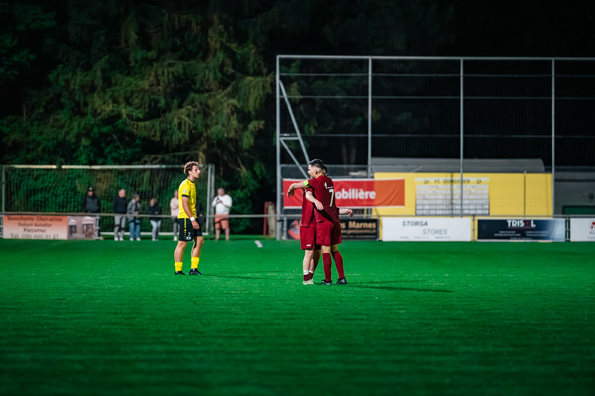 FC Domdidier et FC Cugy-Montet-Aumont-Murist I au Stade du Pâquier. (Christian António/LibsVisuals.com)