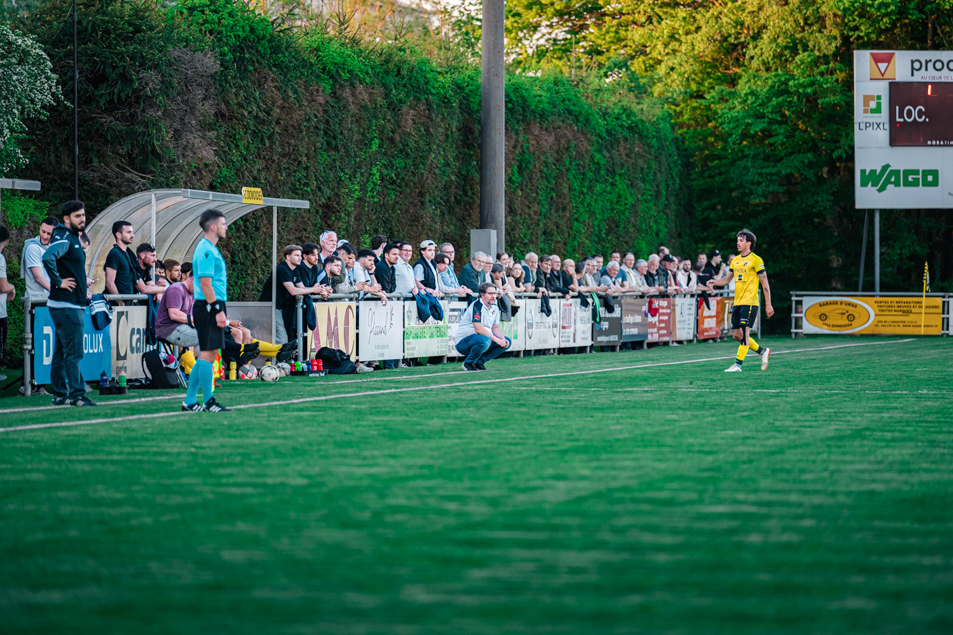 FC Domdidier et FC Cugy-Montet-Aumont-Murist I au Stade du Pâquier. (Christian António/LibsVisuals.com)