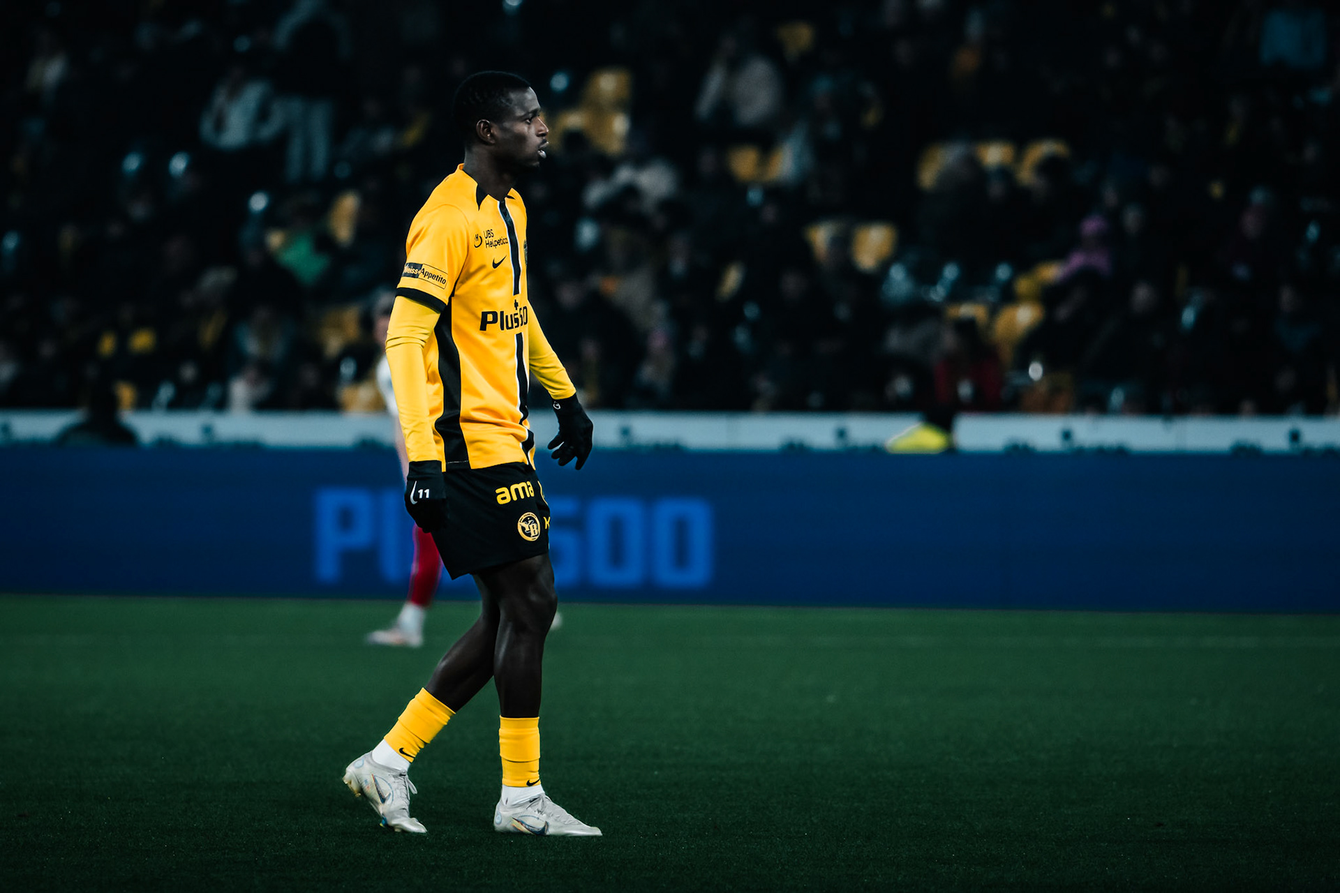 Ebrima Colley, Milieu du BSC Young Boys lors du match entre BSC Young Boys et FC Winterthur au Stadion Wankdorf. (Christian António/LibsVisuals.com)