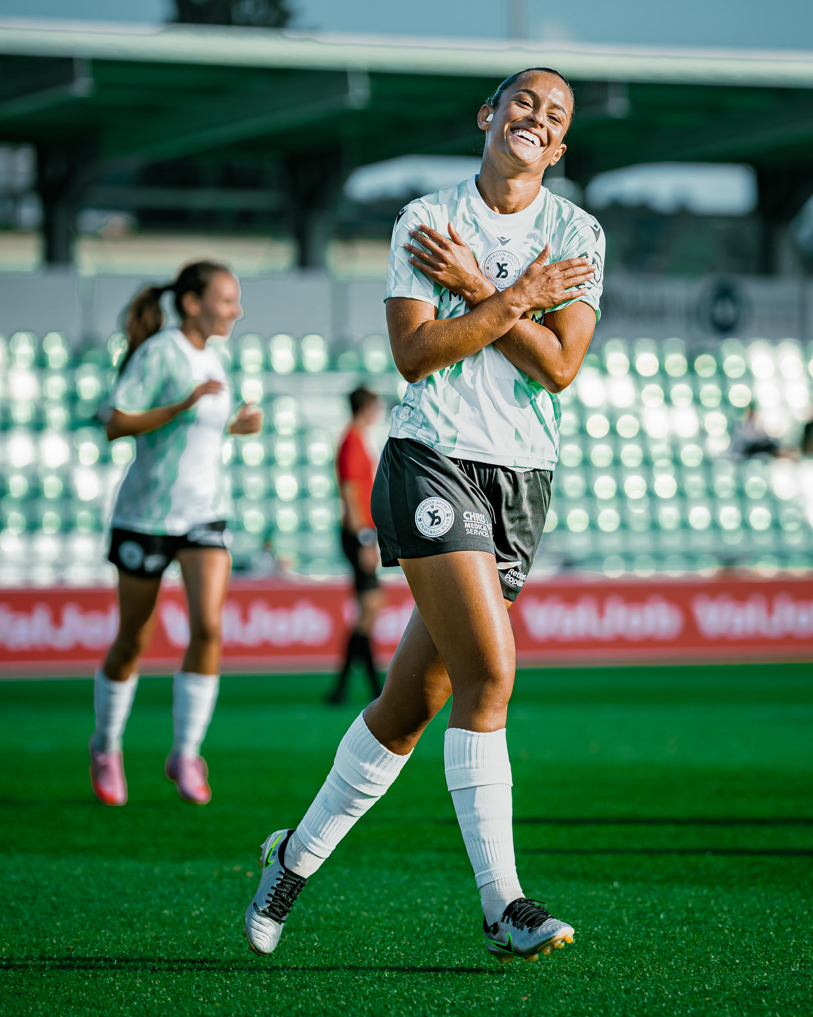 Match championnat LNB féminine opposant Yverdon Sport FC et FC Schlieren au Stade Municipal. (Christian António/LibsVisuals.com)