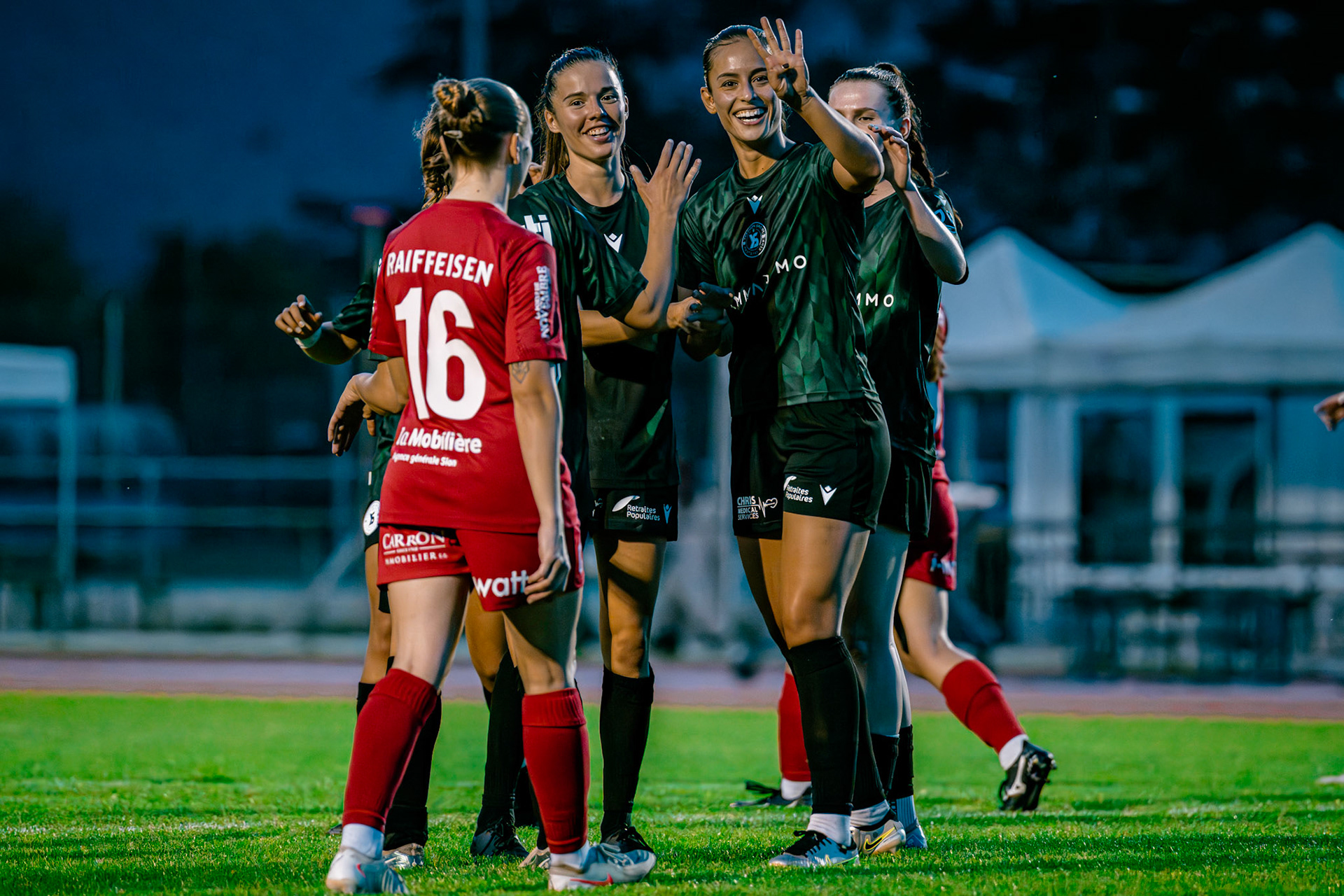 Match de championnat LNB (féminine) opposant le FC Sion Féminin à Yverdon Sport FC à l’Ancien Stand, Sion. (Christian António/LibsVisuals.com)