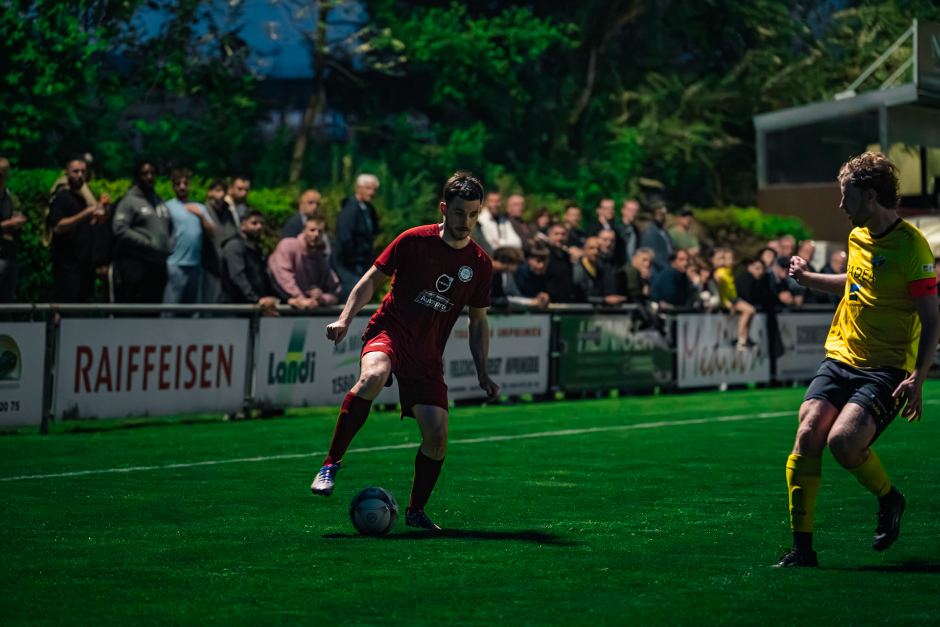 FC Domdidier et FC Cugy-Montet-Aumont-Murist I au Stade du Pâquier. (Christian António/LibsVisuals.com)