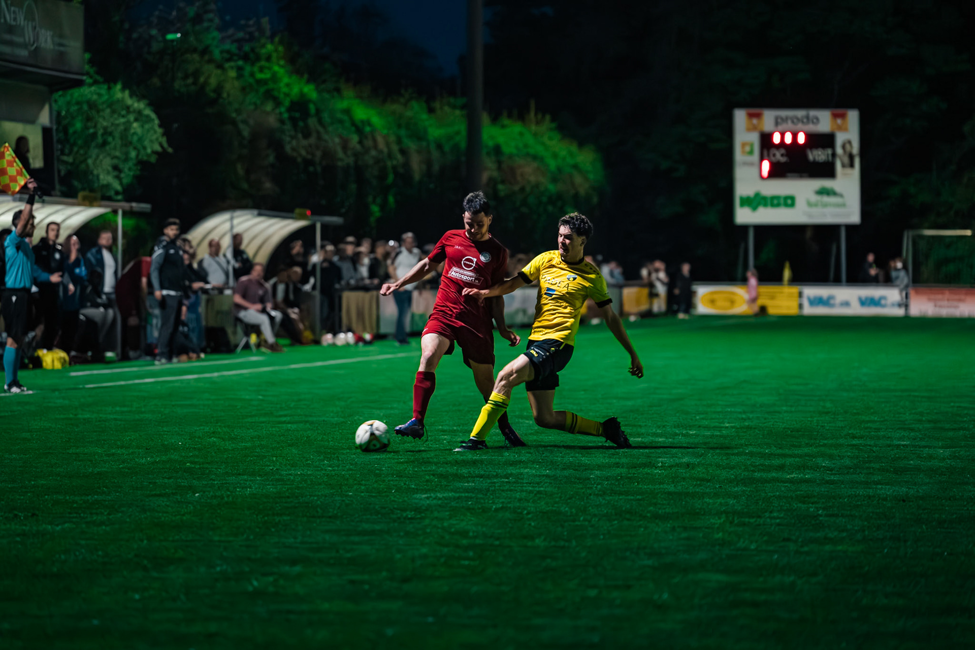 FC Domdidier et FC Cugy-Montet-Aumont-Murist I au Stade du Pâquier. (Christian António/LibsVisuals.com)