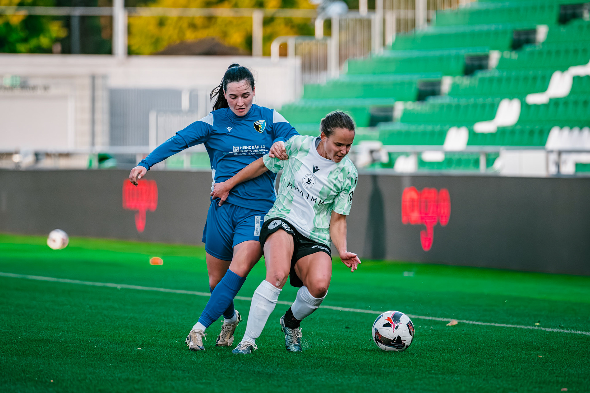Match championnat LNB féminine opposant Yverdon Sport FC et FC Oerlikon/Polizei ZH 1 au Stade Municipal. (Christian António/LibsVisuals.com)