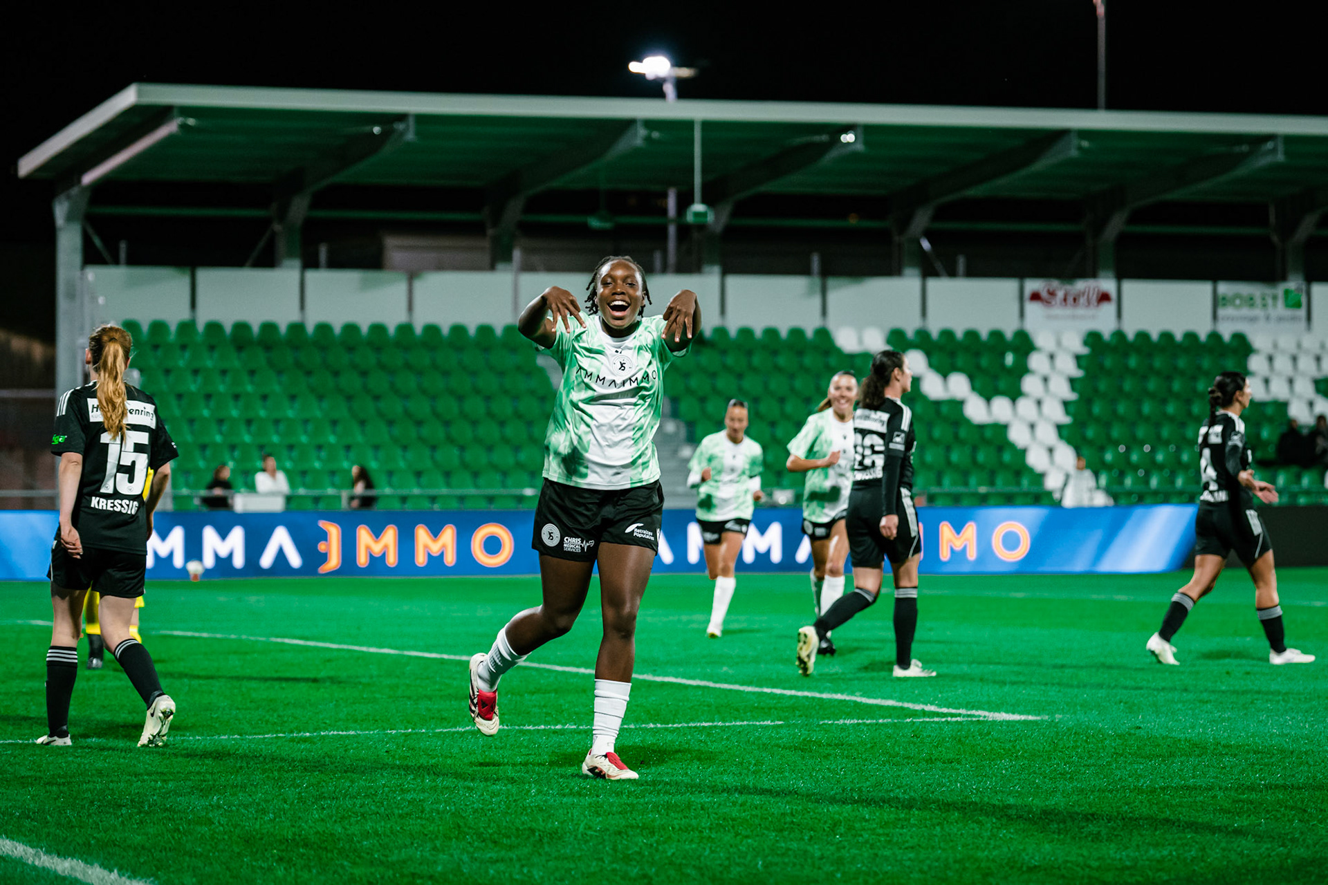 Match de championnat LNB (féminine) opposant Yverdon Sport FC et FC Wil 1900 au Stade Municipal, Yverdon. (Christian António/LibsVisuals.com)