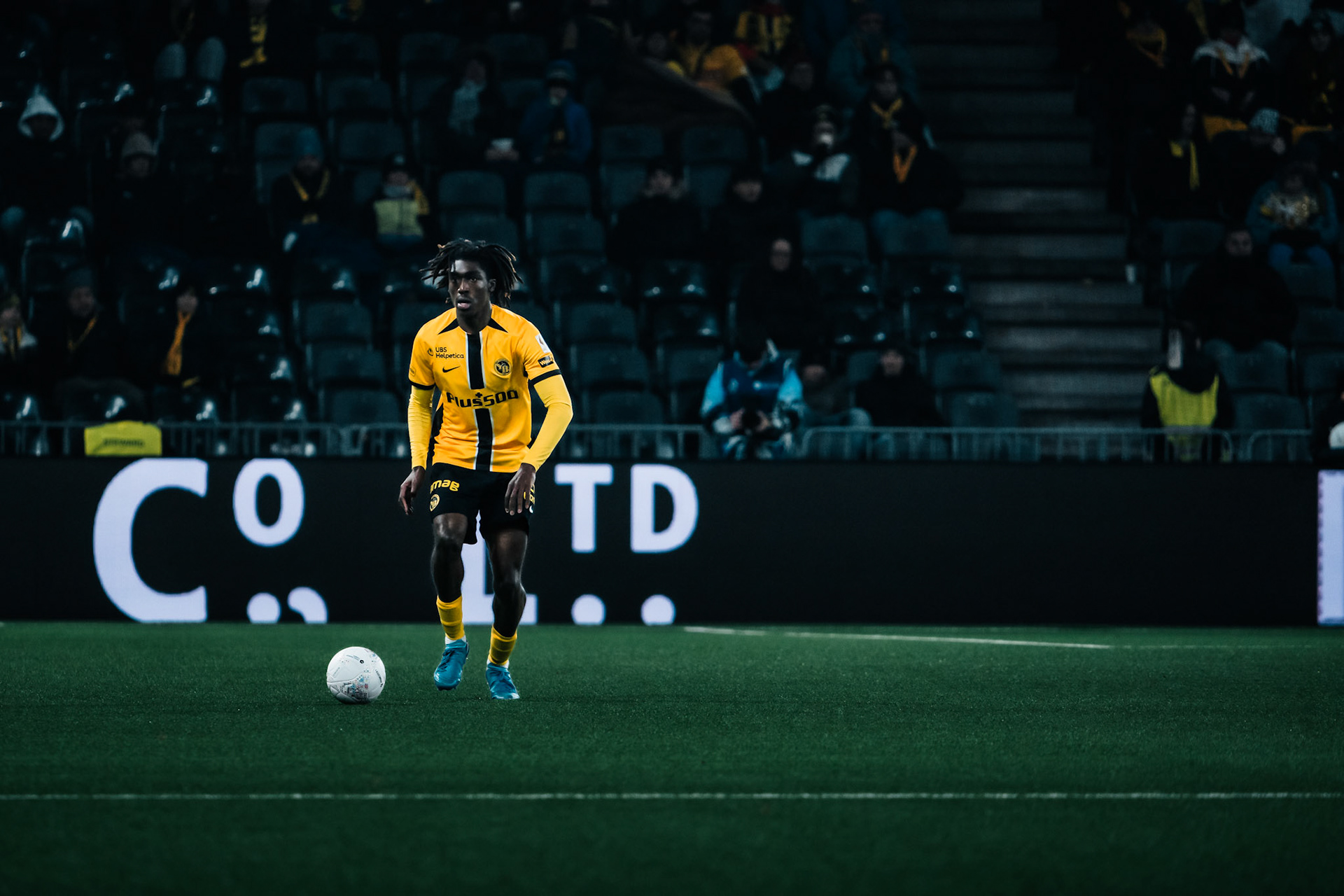 Tanguy Zoukrou, Défenseur du BSC Young Boys lors du match entre BSC Young Boys et FC Winterthur au Stadion Wankdorf. (Christian António/LibsVisuals.com)