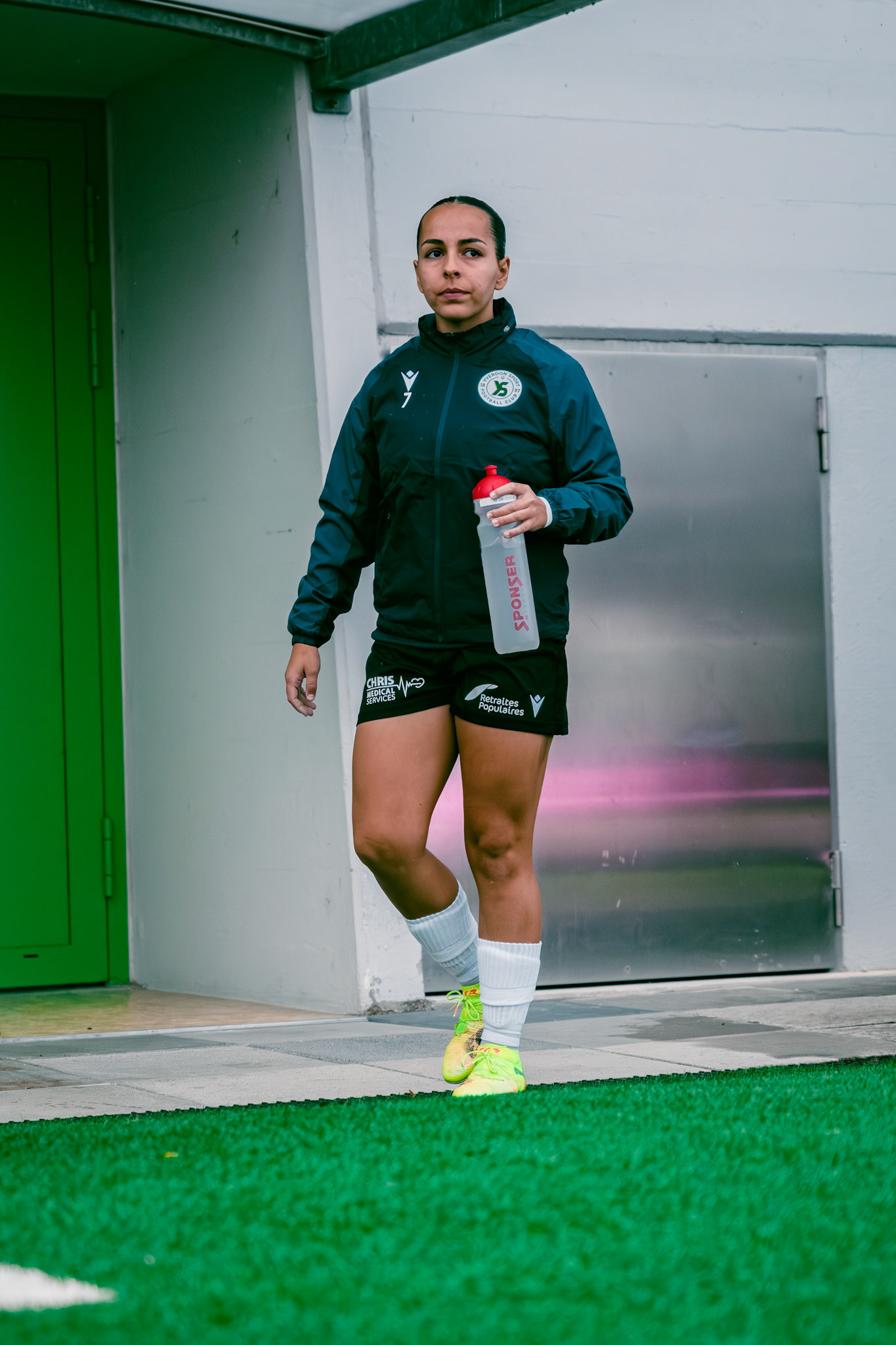 Match championnat LNB féminine opposant Yverdon Sport FC et FC Oerlikon/Polizei ZH 1 au Stade Municipal. (Christian António/LibsVisuals.com)