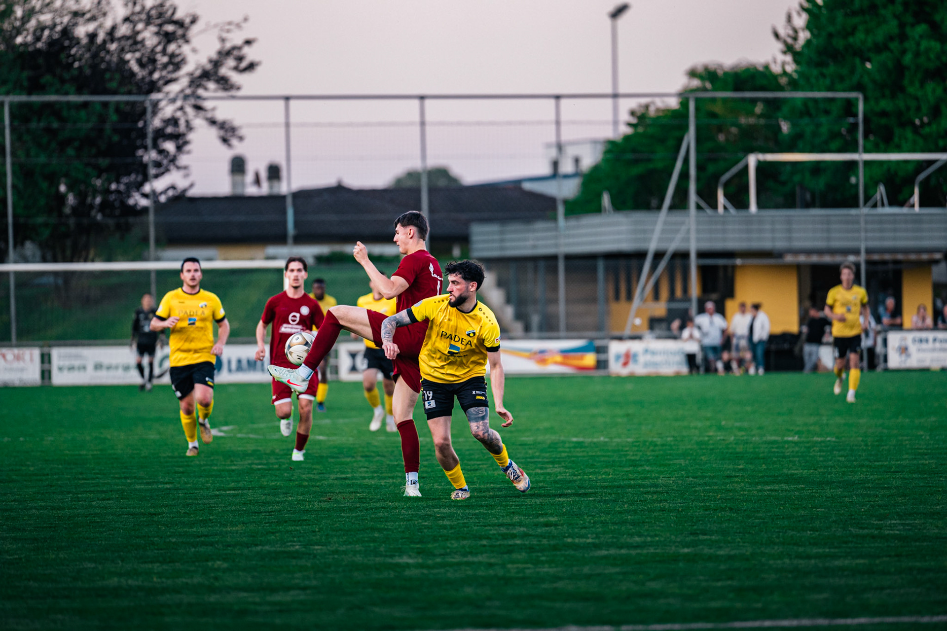 FC Domdidier et FC Cugy-Montet-Aumont-Murist I au Stade du Pâquier. (Christian António/LibsVisuals.com)