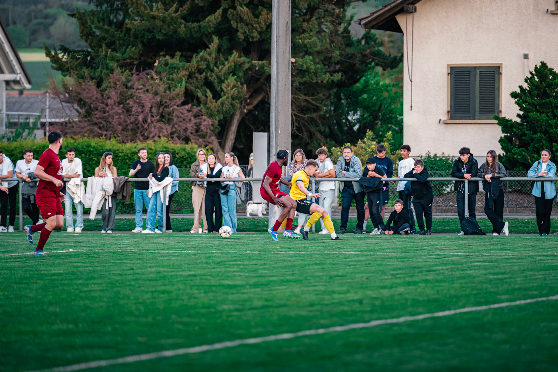 FC Domdidier et FC Cugy-Montet-Aumont-Murist I au Stade du Pâquier. (Christian António/LibsVisuals.com)