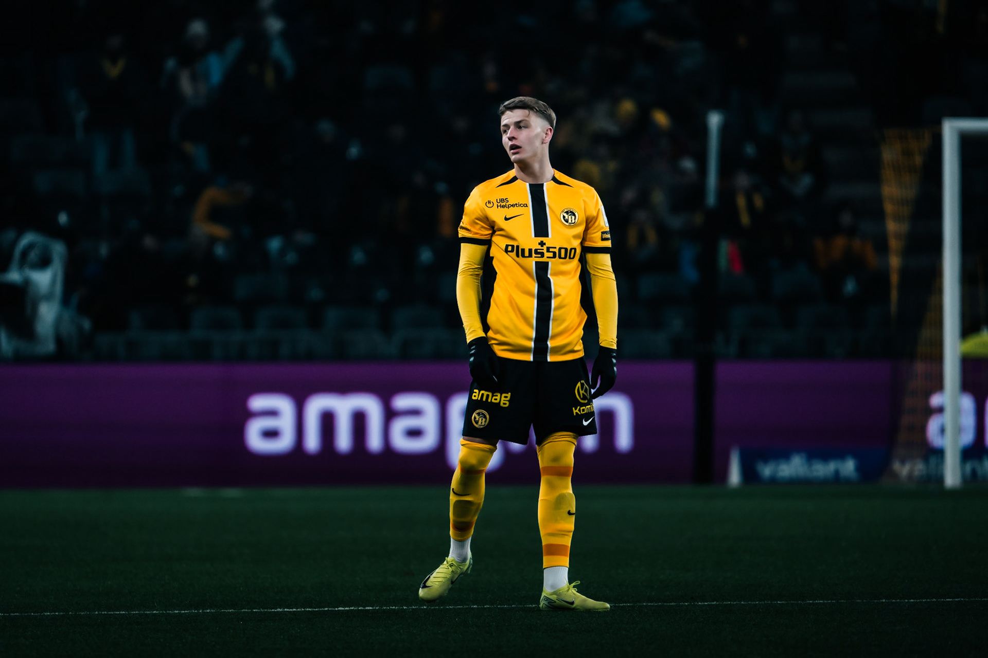 Lewin Blum, Défenseur du BSC Young Boys lors du match entre BSC Young Boys et FC Winterthur au Stadion Wankdorf. (Christian António/LibsVisuals.com)