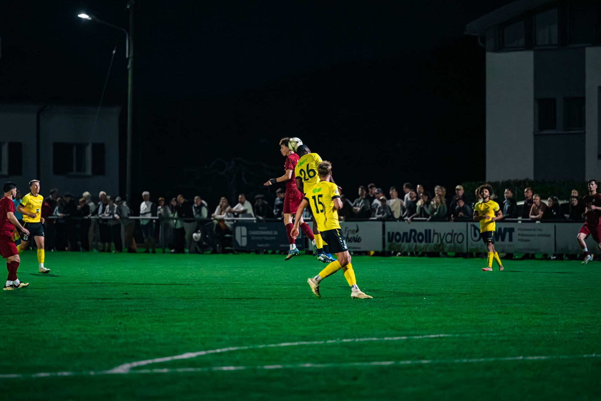 FC Domdidier et FC Cugy-Montet-Aumont-Murist I au Stade du Pâquier. (Christian António/LibsVisuals.com)