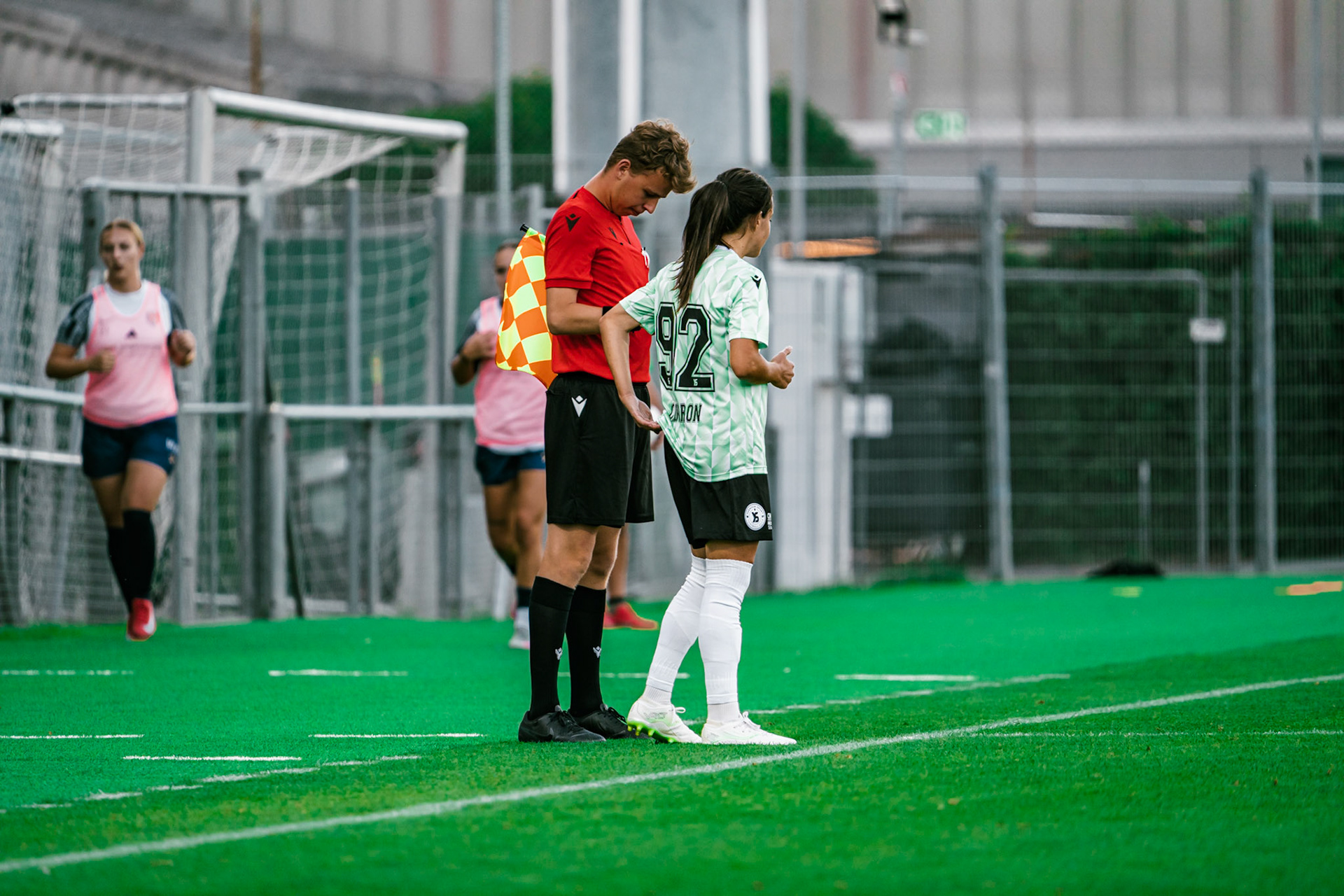 Match championnat LNB féminine opposant Yverdon Sport FC et FC Schlieren au Stade Municipal. (Christian António/LibsVisuals.com)