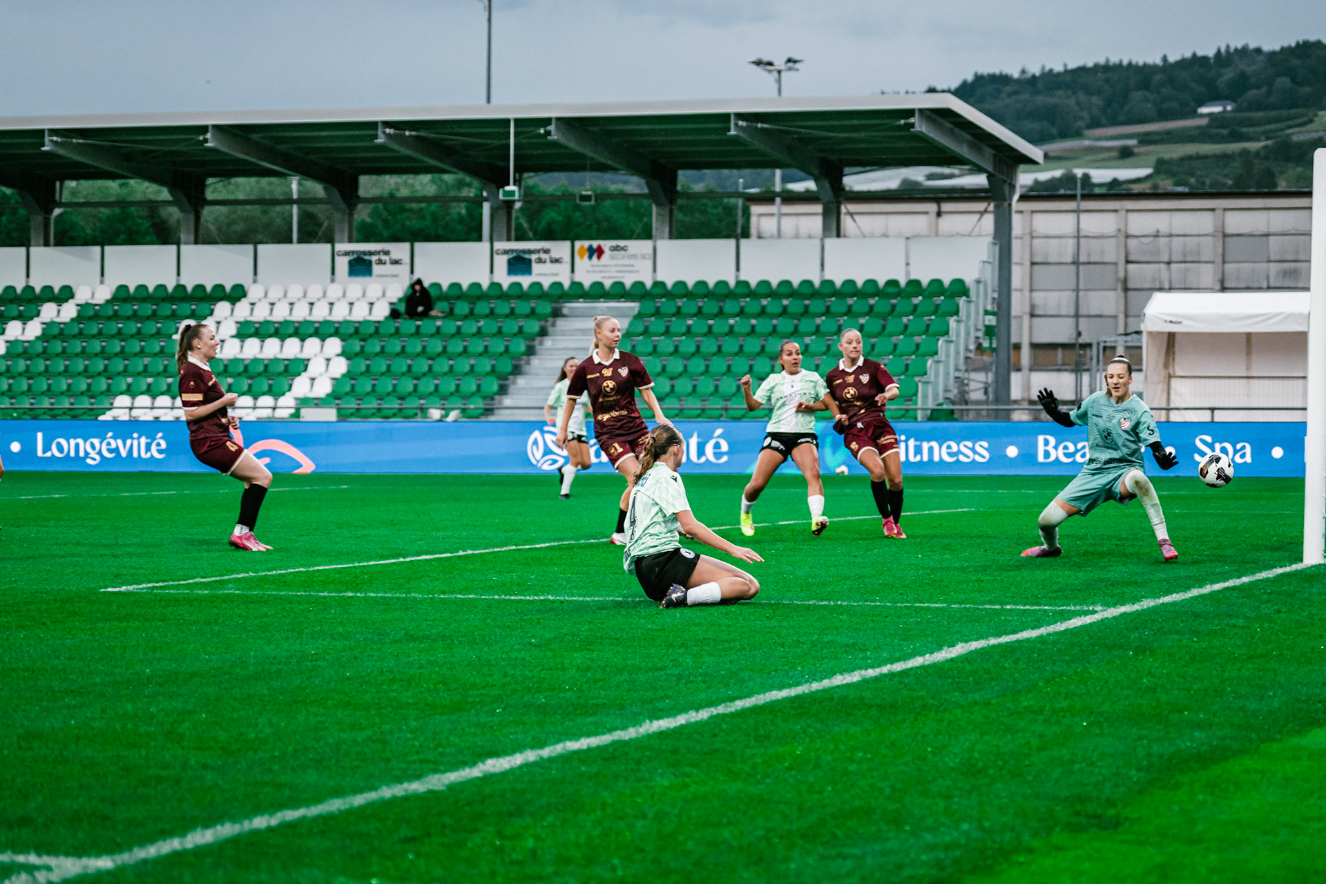 Match championnat LNB féminine opposant Yverdon Sport FC et FC Solothurn Frauen au Stade Municipal. (Christian António/LibsVisuals.com)