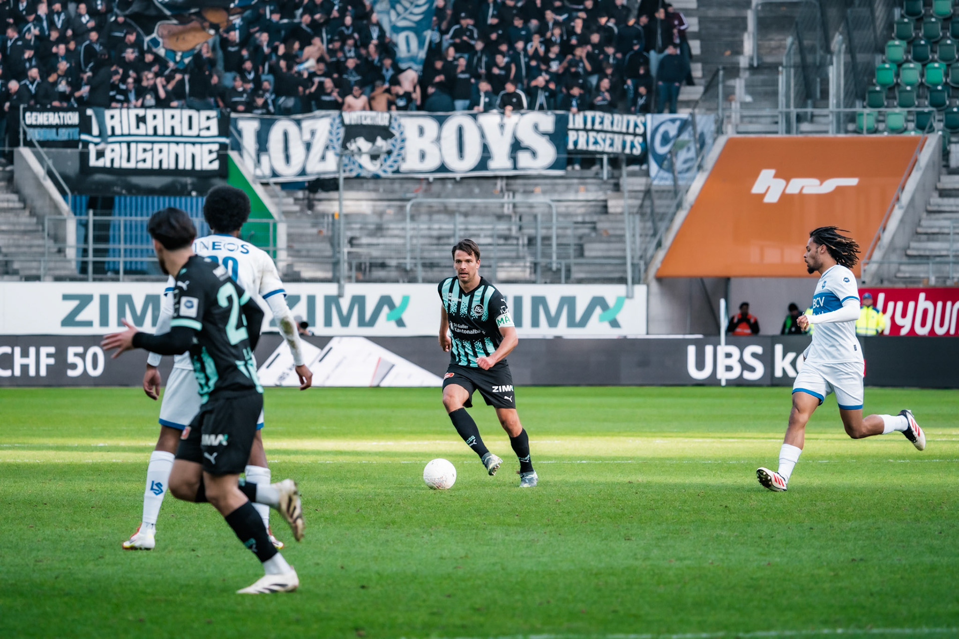 FC Saint-Gall 1879 et Lausanne-Sport FC au Kybunpark. (Christian António/LibsVisuals.com)