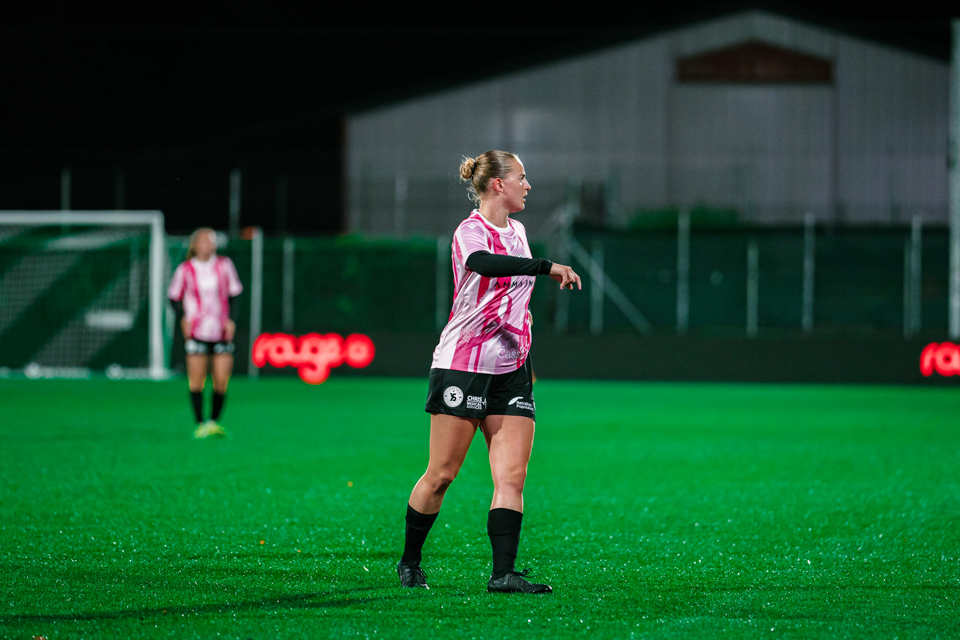 Match de championnat LNB féminine opposant Yverdon Sport FC et le FC Lugano au Stade Municipal, Yverdon-les-Bains. (Christian António / LibsVisuals.com)