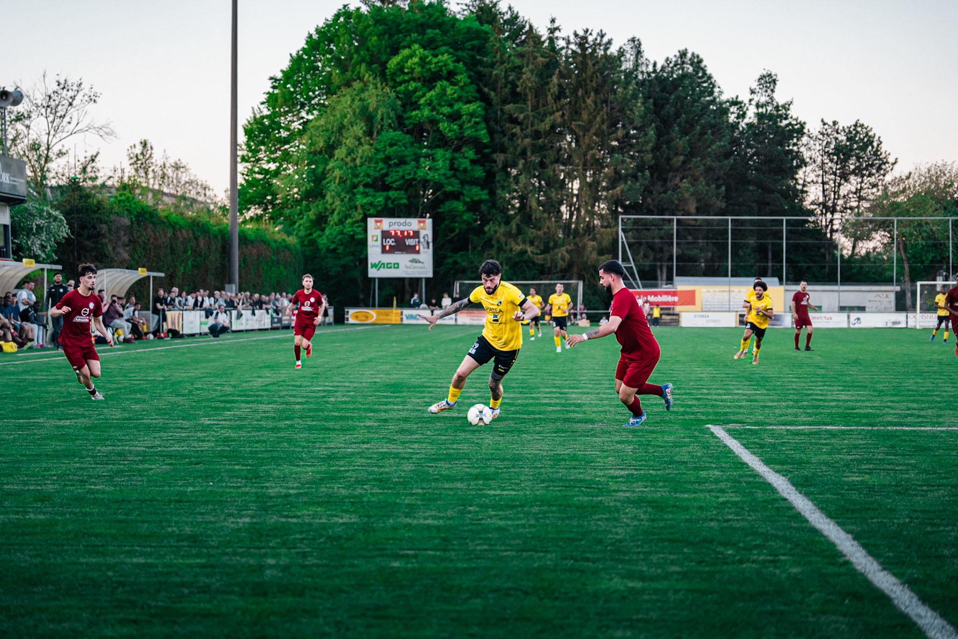 FC Domdidier et FC Cugy-Montet-Aumont-Murist I au Stade du Pâquier. (Christian António/LibsVisuals.com)