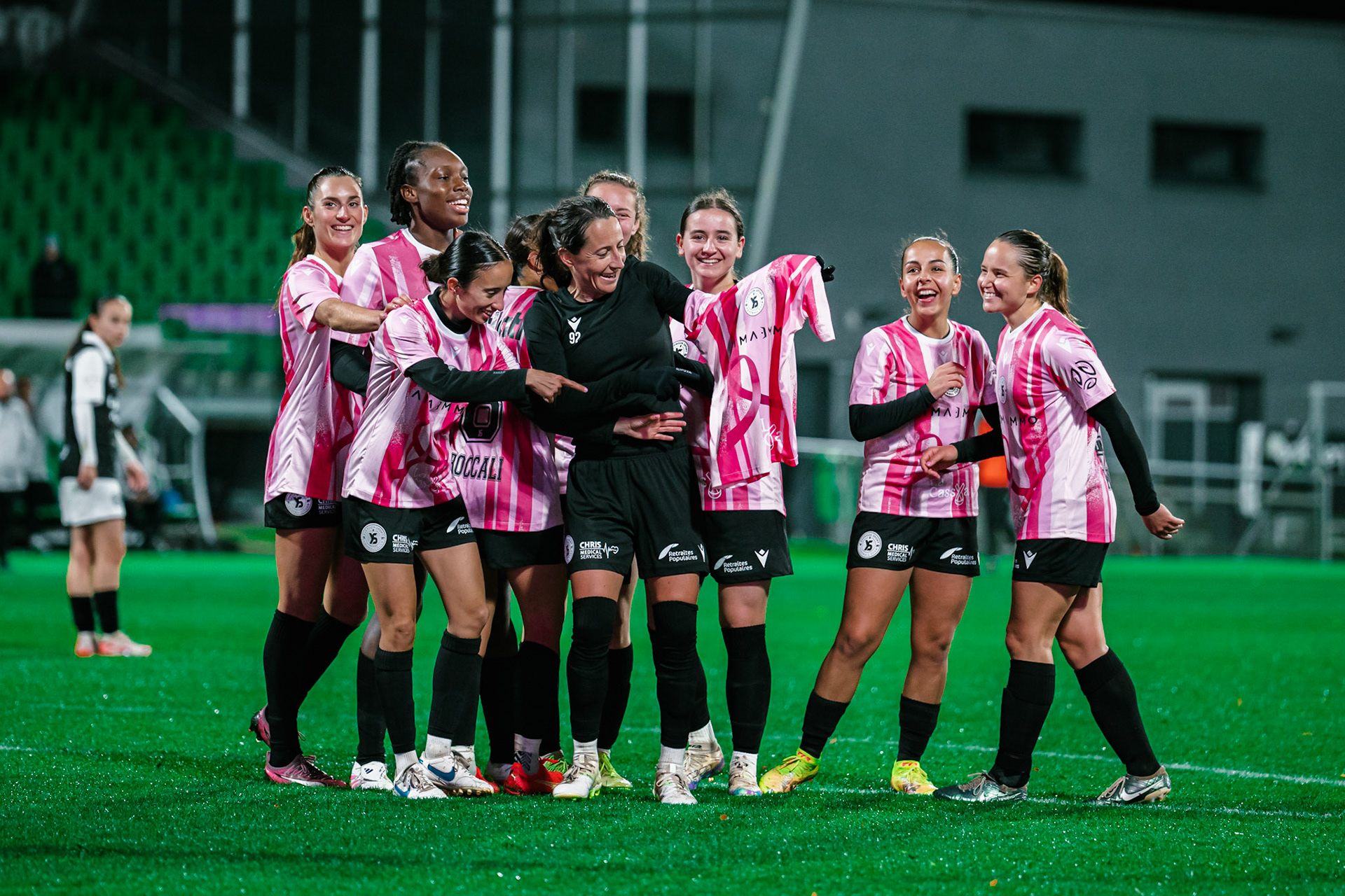 Match de championnat LNB féminine opposant Yverdon Sport FC et le FC Lugano au Stade Municipal, Yverdon-les-Bains. (Christian António / LibsVisuals.com)