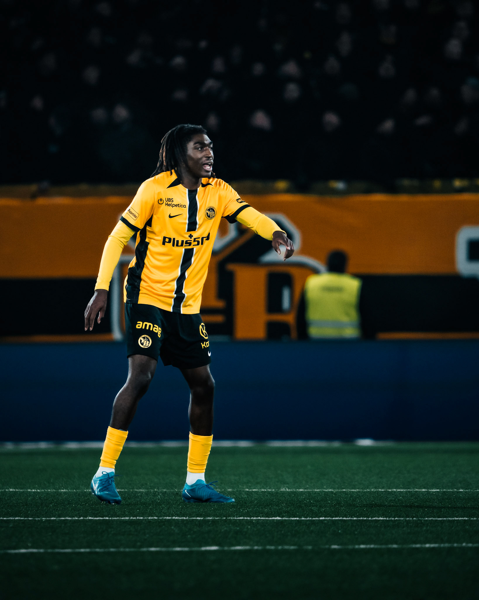 Tanguy Zoukrou, Défenseur du BSC Young Boys lors du match entre BSC Young Boys et FC Winterthur au Stadion Wankdorf. (Christian António/LibsVisuals.com)