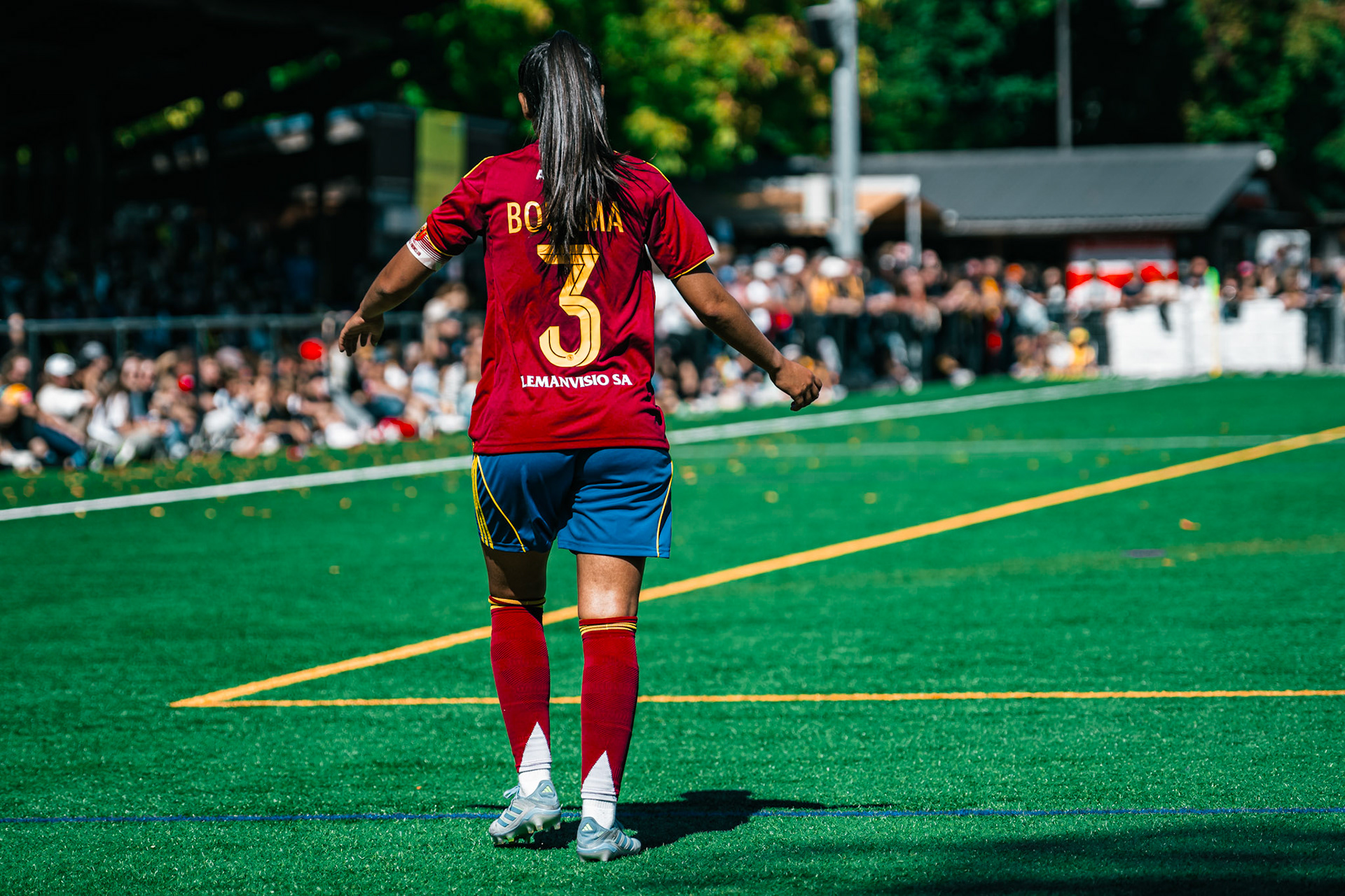 Match de l’AXA Women’s Super League opposant BSC YB Frauen et Servette FC Chênois Féminin au Spitalacker (Kunstrasenfeld), Bern. (Christian António/LibsVisuals.com)